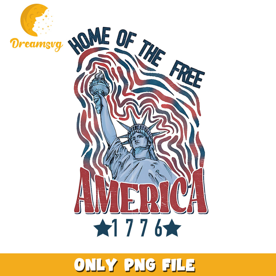 Home of the free america 1776 png, patriotic slogan png, independence png