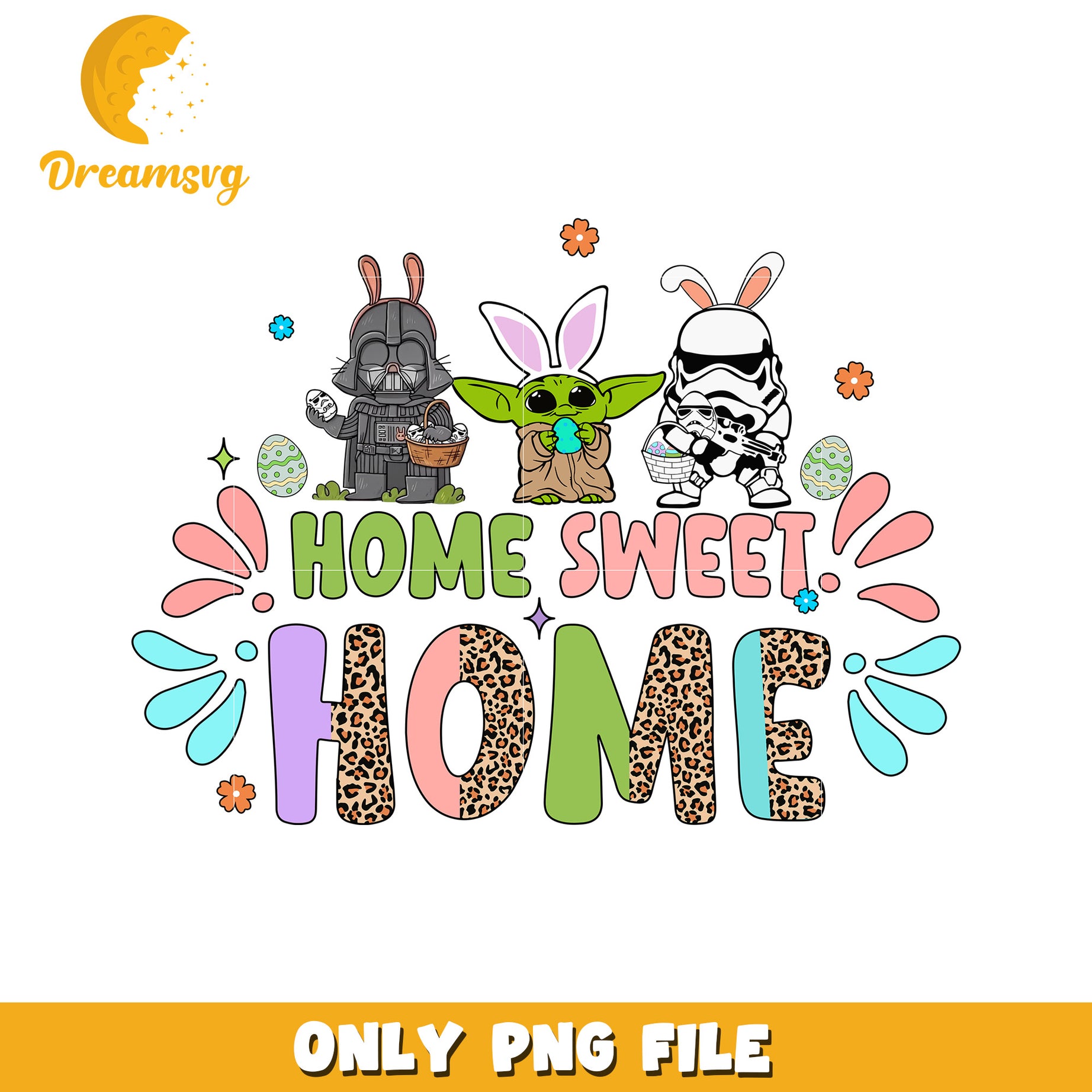 Home sweet home png, easter day png, star wars movie png