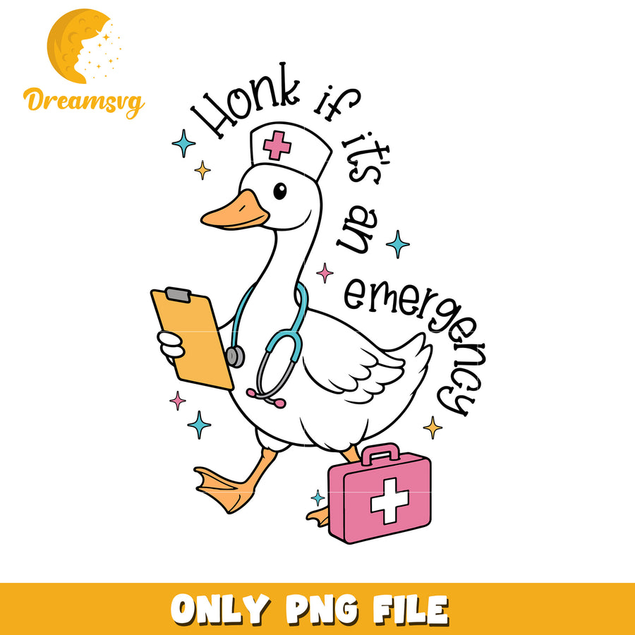 Honk if it an emergency png, funny goose sign png, emergency honk png