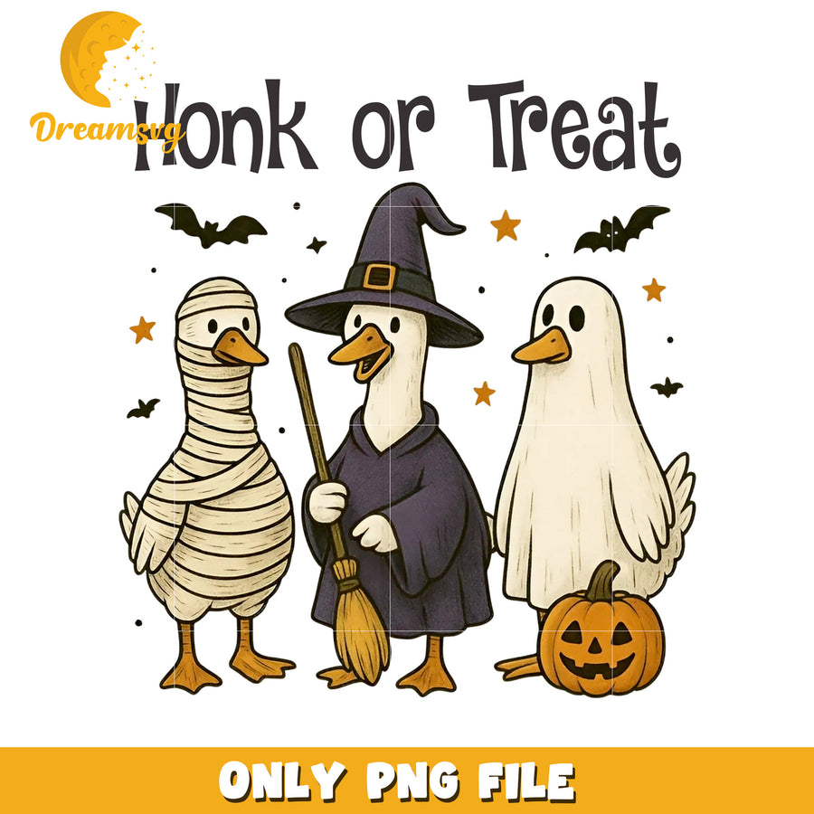 Honk or treat png, halloween honk png, trick or treat png