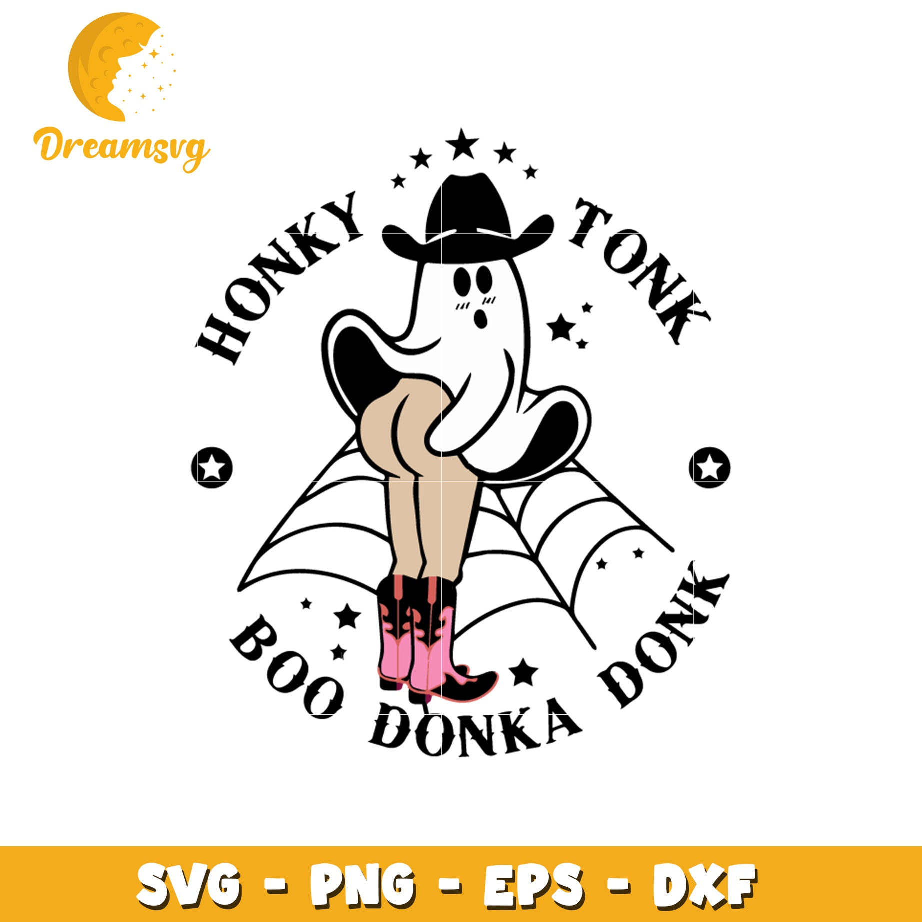 Honky tonk boo donka donk svg, ghost svg, halloween svg