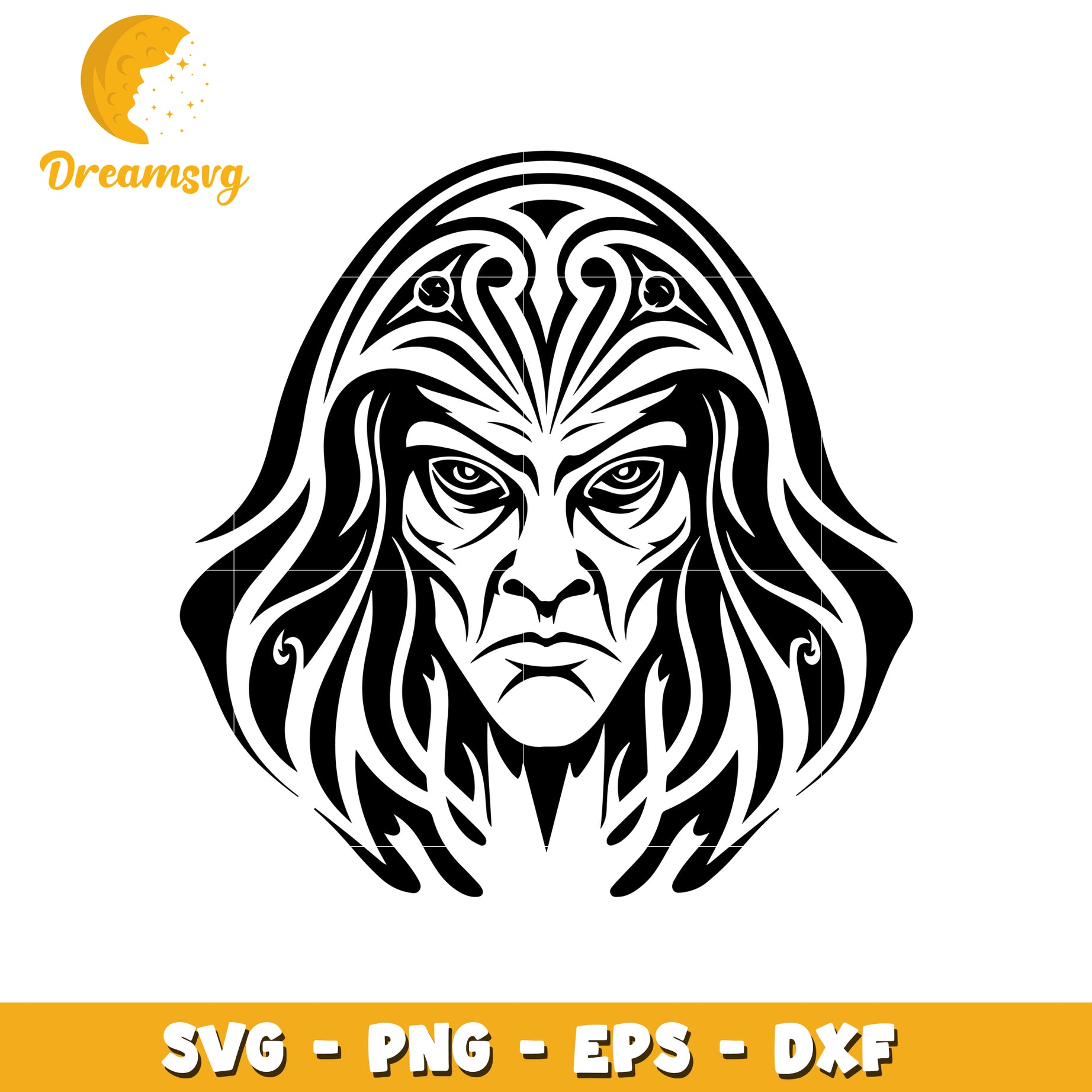 Hooded Figure Tribal SVG Cut File