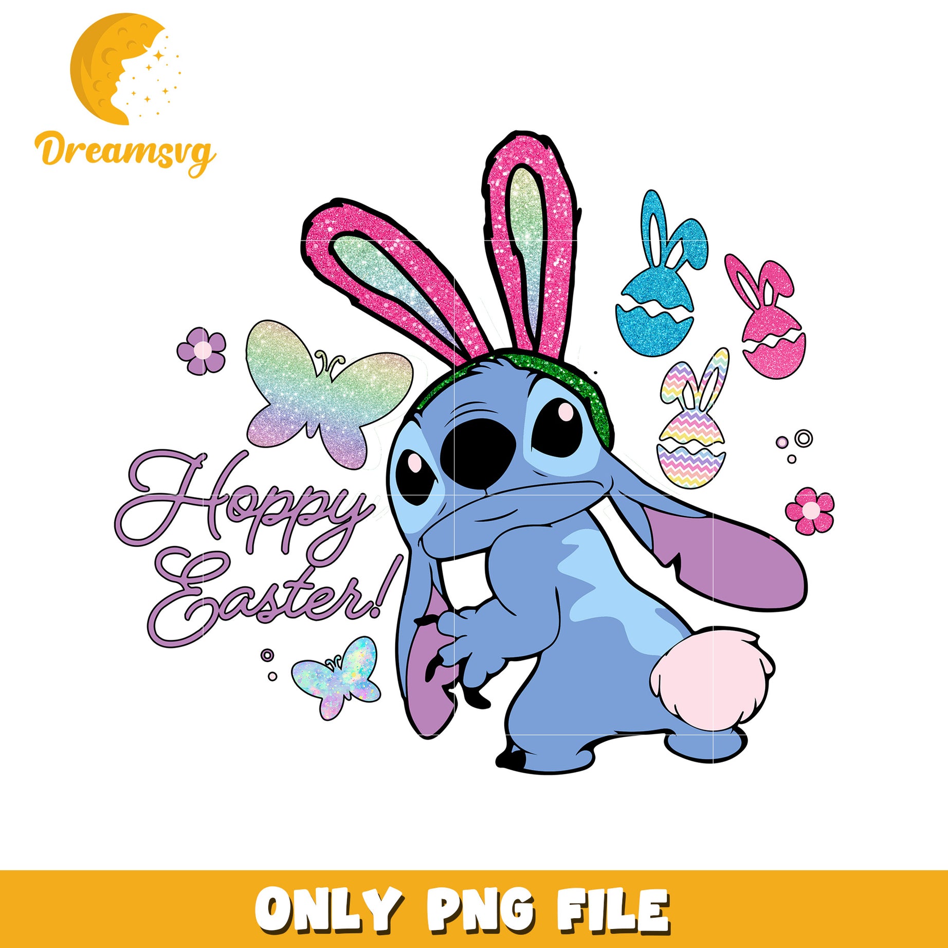 Hoppy Easter Bunny Cartoon PNG for Spring Celebrations
