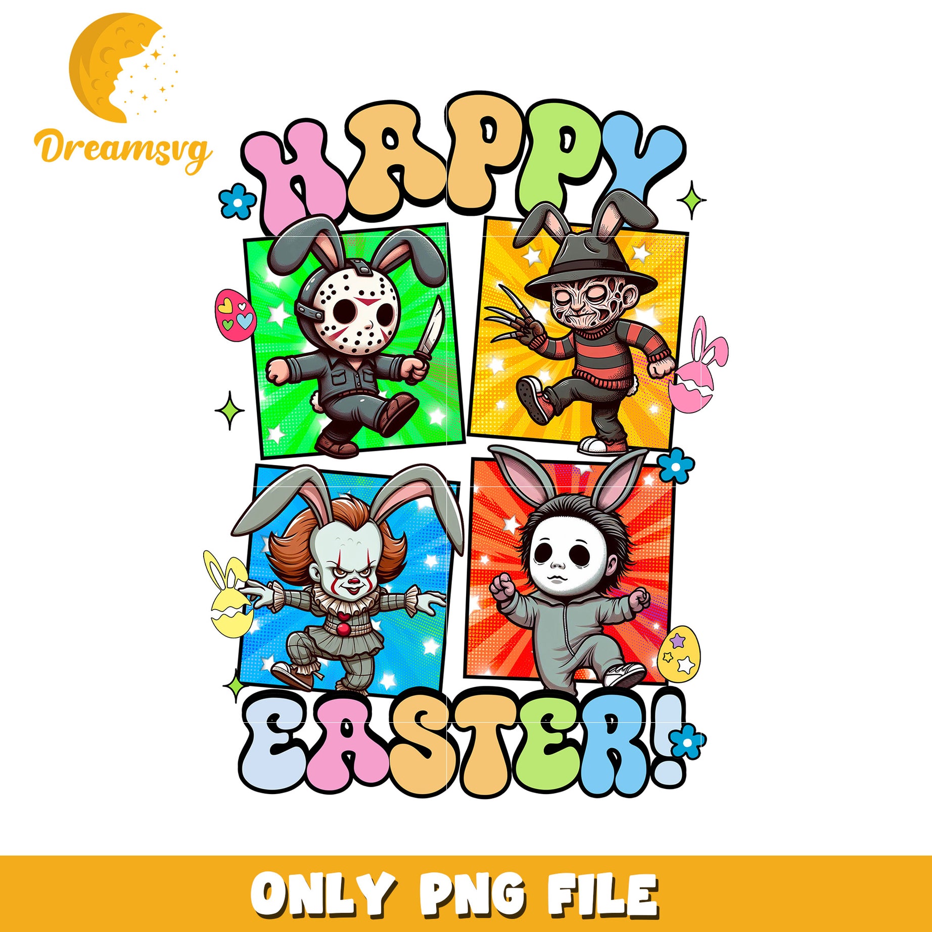 Horror Easter Bunny PNG Design – DreamSVG Store