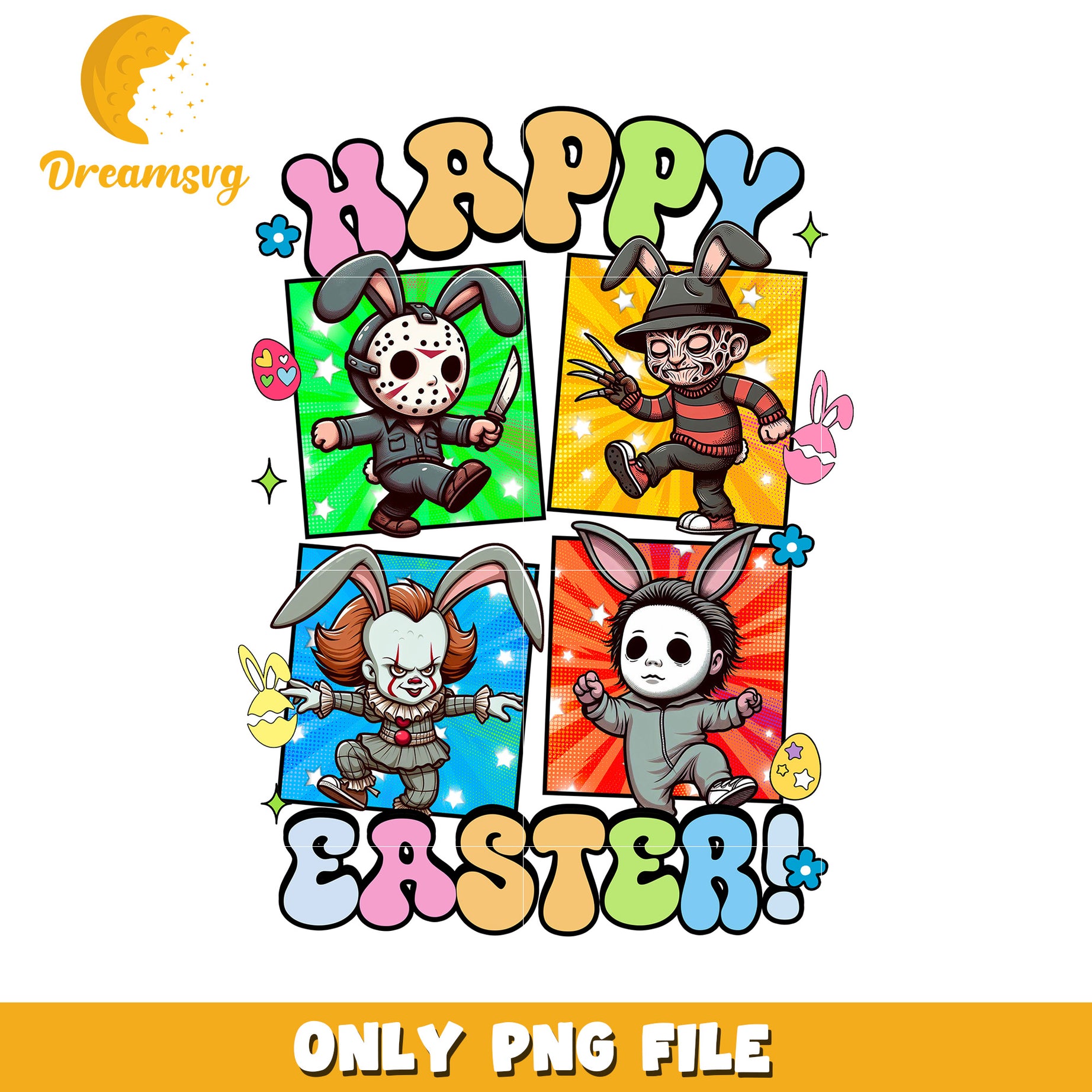 Horror Easter Bunny PNG Design