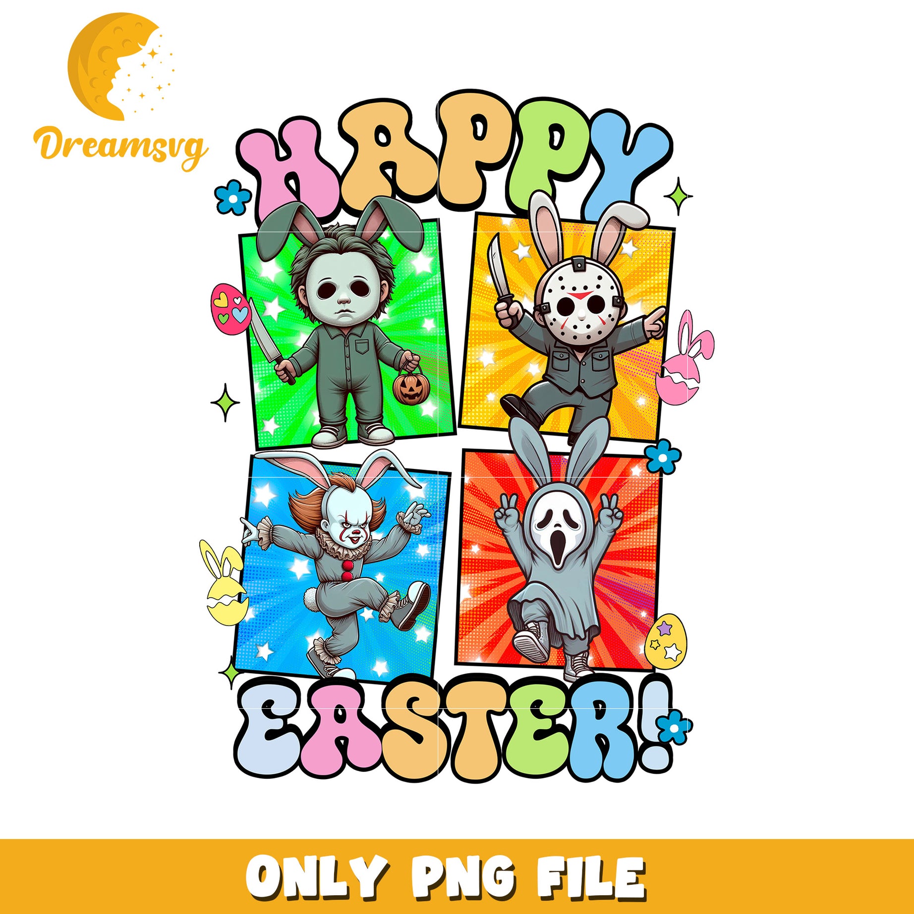 Horror Movie Easter PNG Design