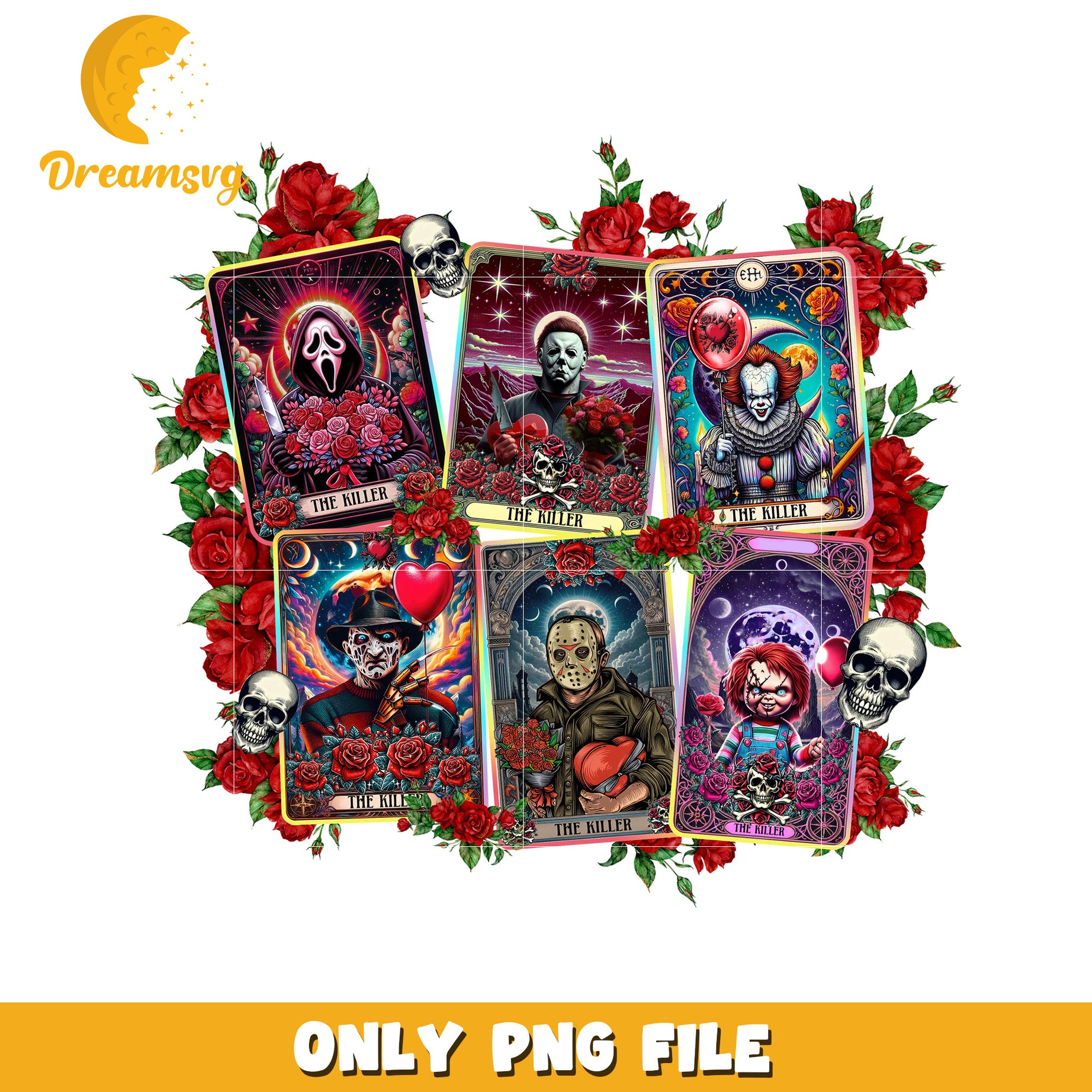 Horror Movie Killer Tarot PNG