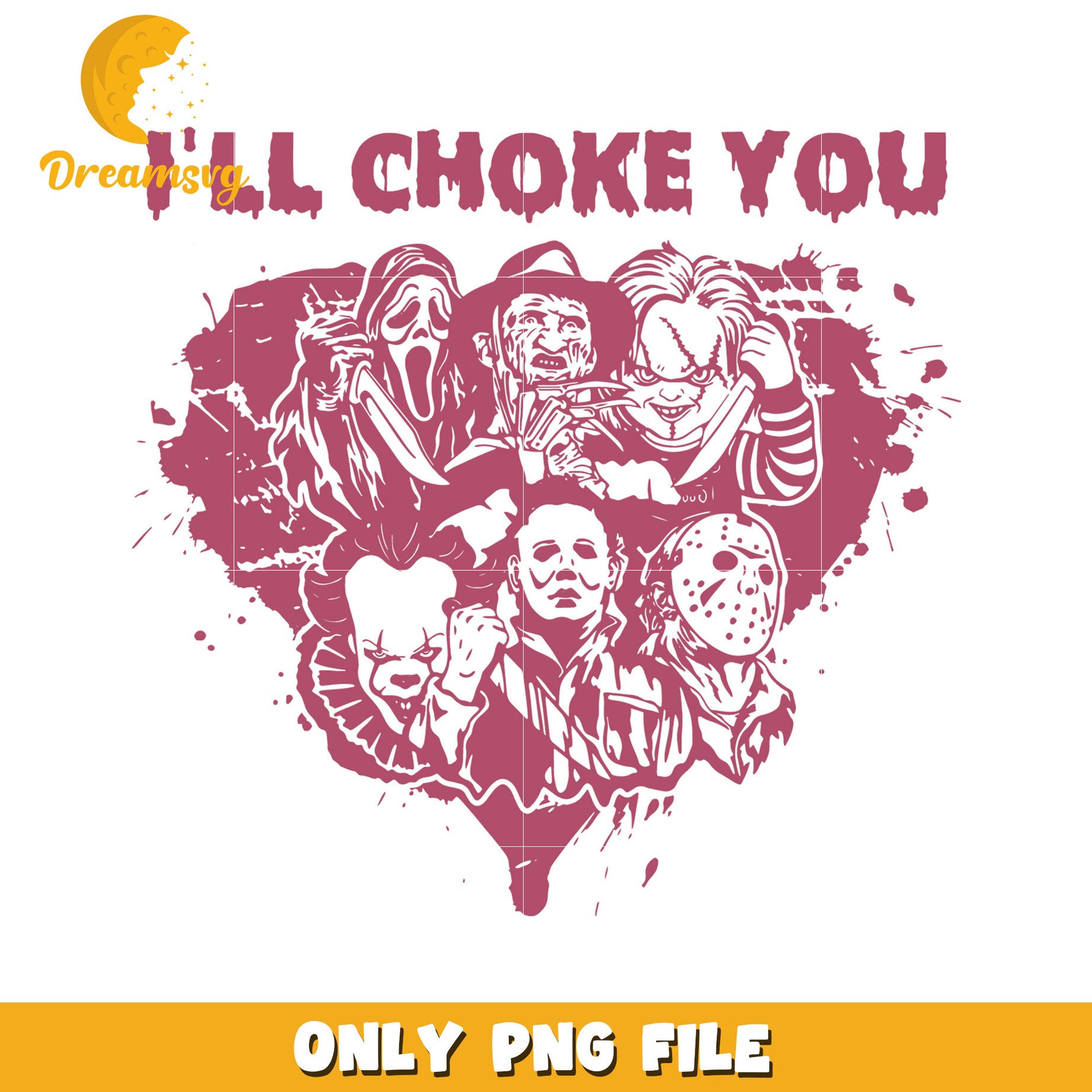 Horror Movie PNG Heart Design