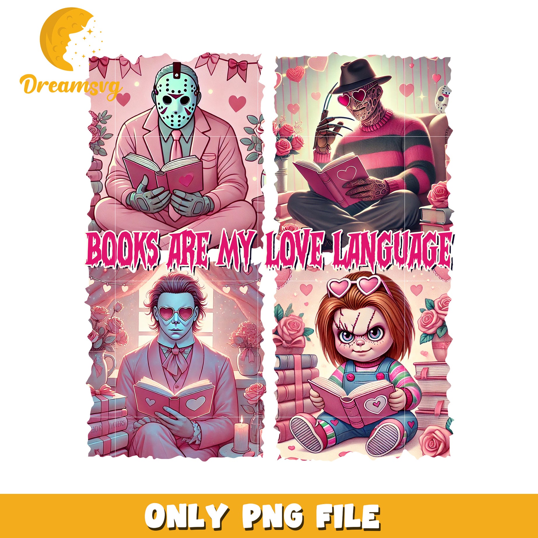 Horror Valentine Books PNG