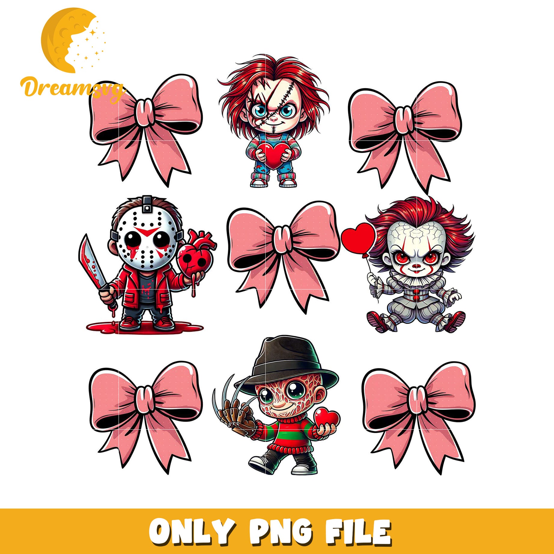 Horror Valentine PNG Sublimation