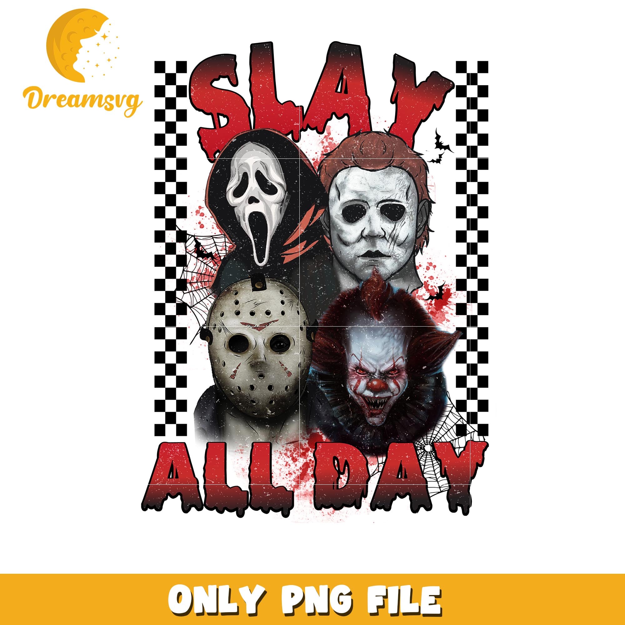 Horror halloween killers chracters png, Horror movies killers png