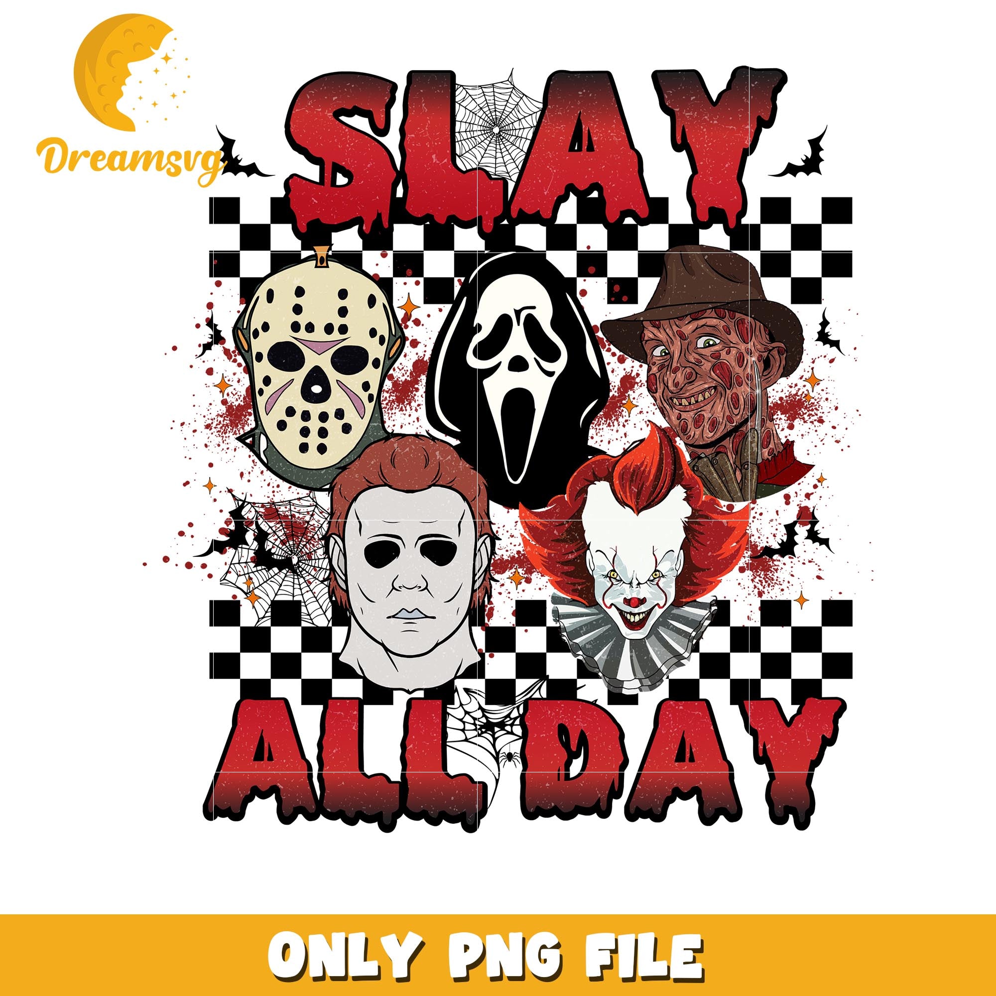 Horror halloween killers slay all day png, Horror movies killers png