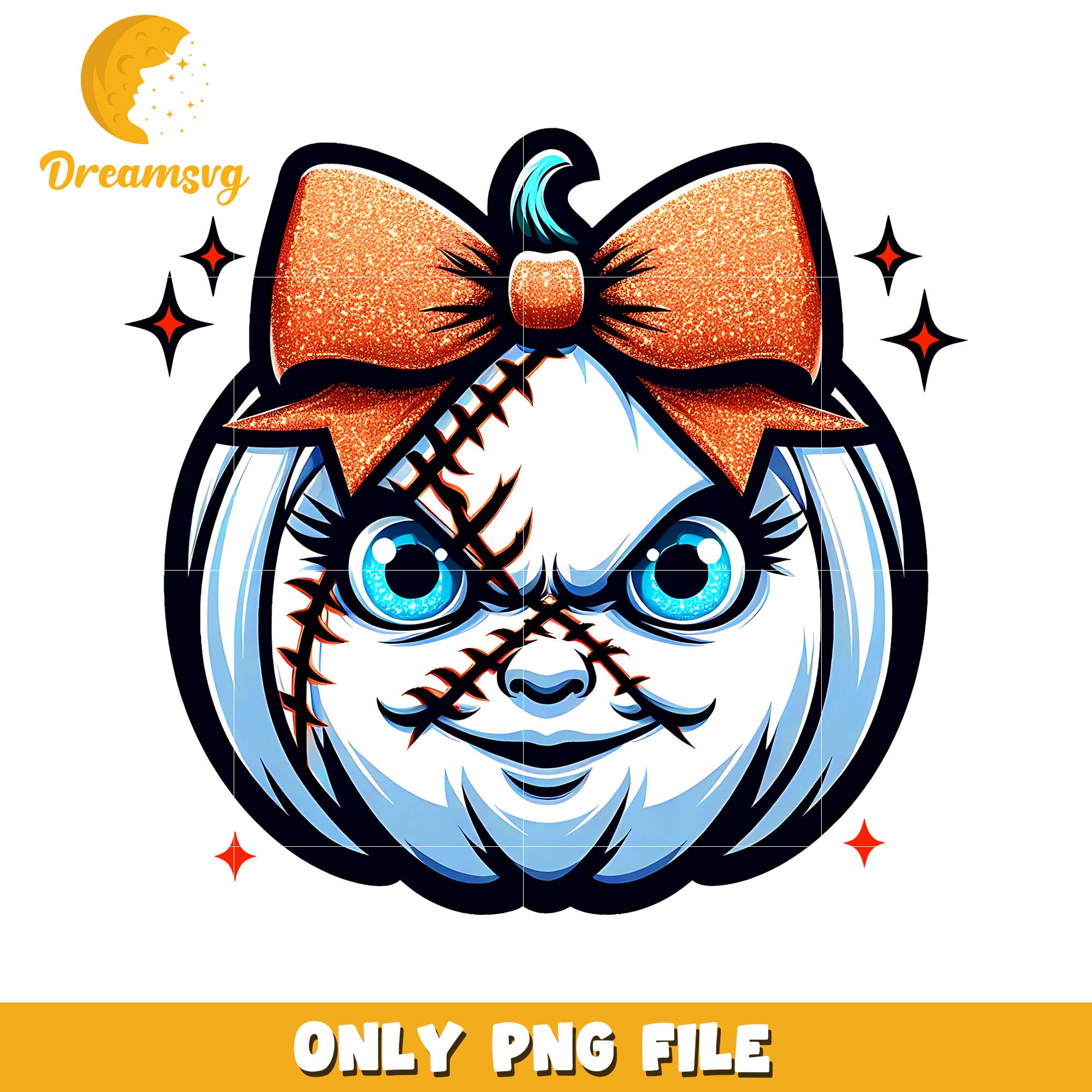Horror pumpkin Chucky killer png, Halloween horror movies png