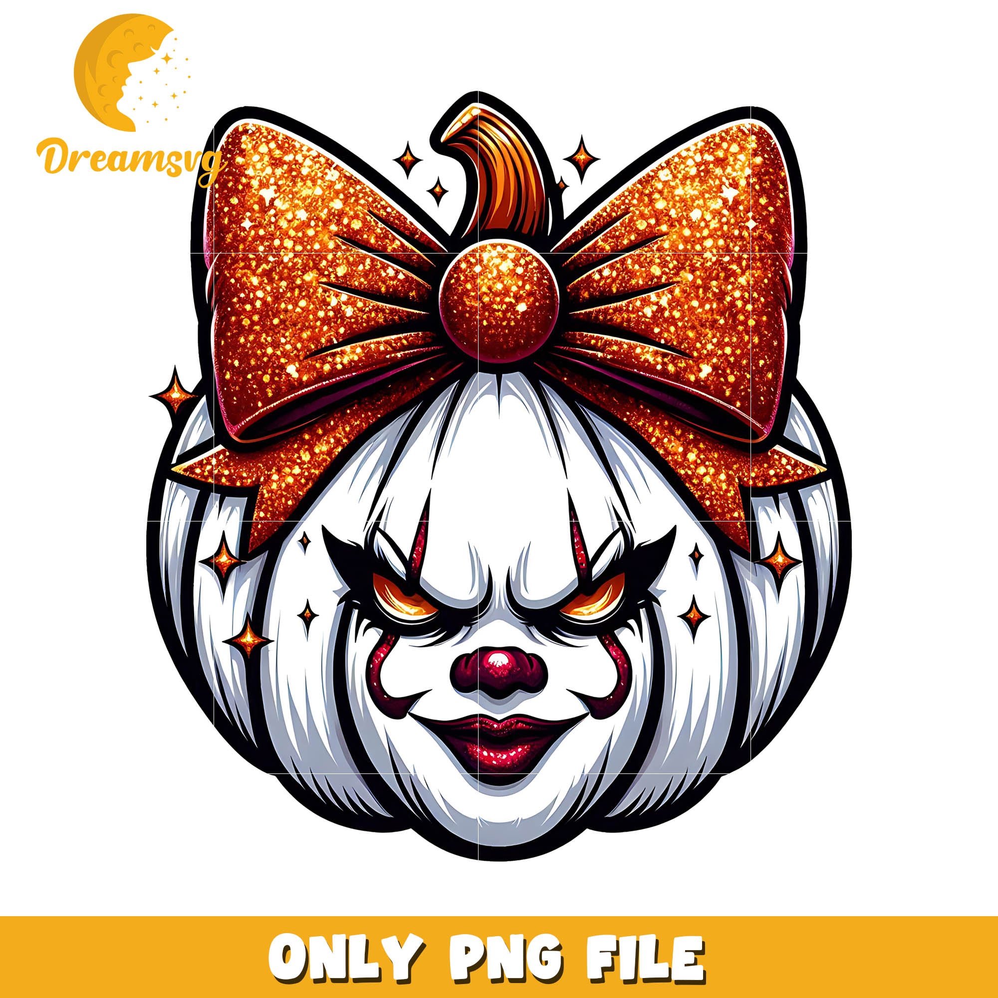 Horror pumpkin Pennywise killer png, Halloween horror movies png