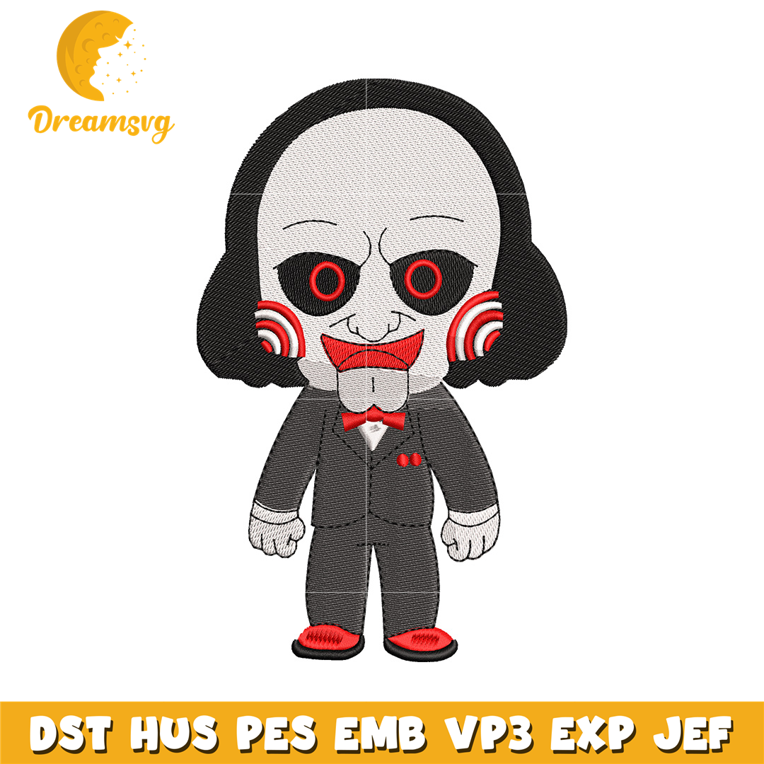 Saw horror embroidery design