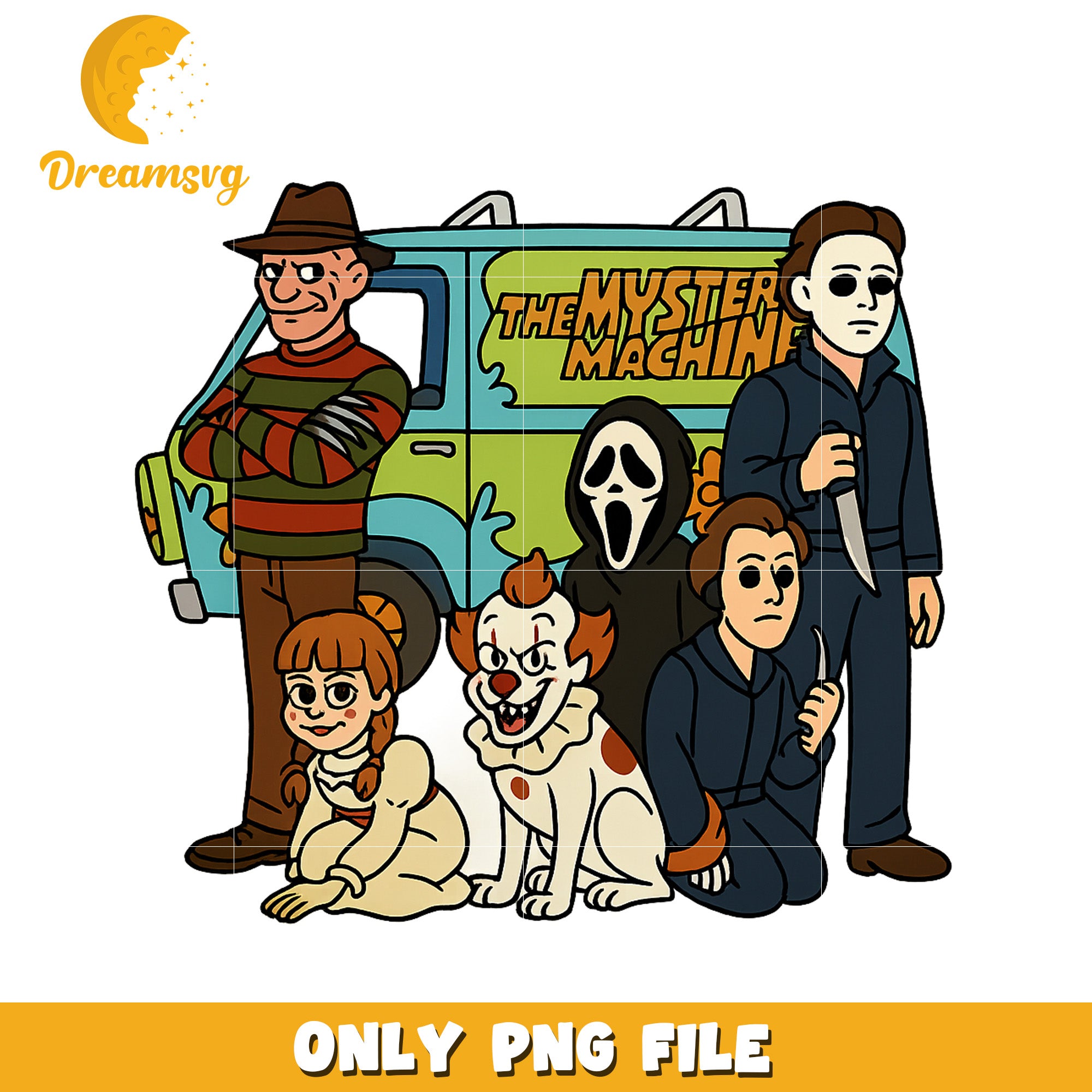 Horror movies characters png, halloween quotes png, halloween toys png