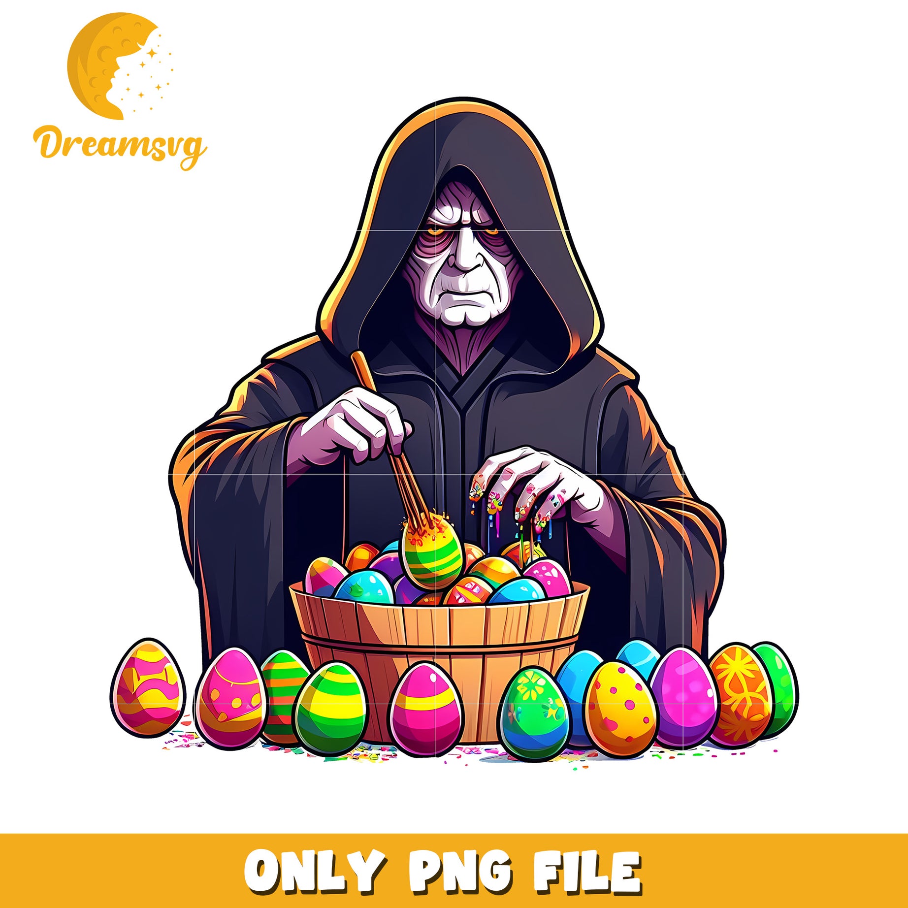 Horror witch and easter eggs png, easter eggs png, horror movie png