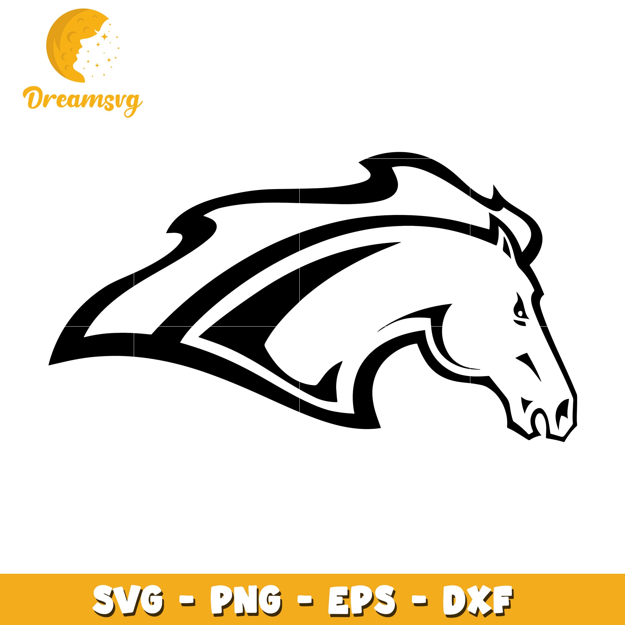 Horse Head SVG PNG EPS DXF Cut File