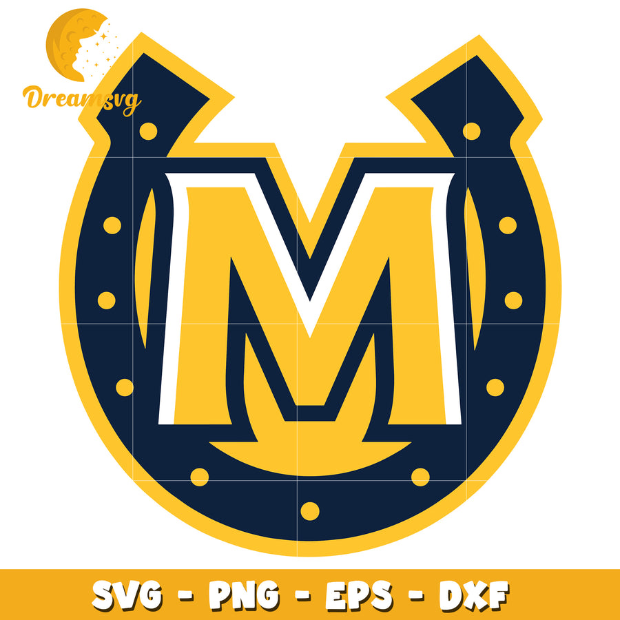 Horseshoe M Letter SVG PNG EPS DXF