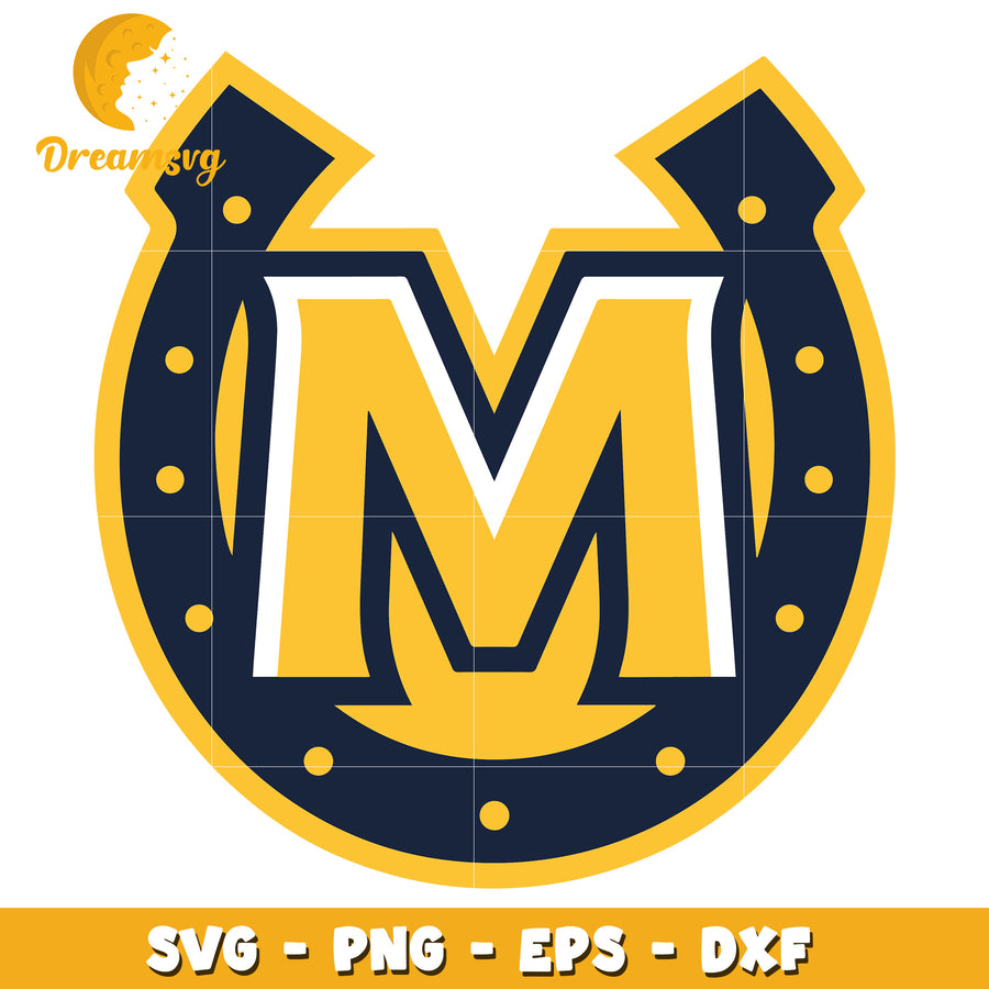 Horseshoe M Letter SVG PNG EPS DXF