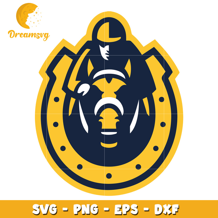 Horseshoe Rider SVG PNG EPS DXF Cut File