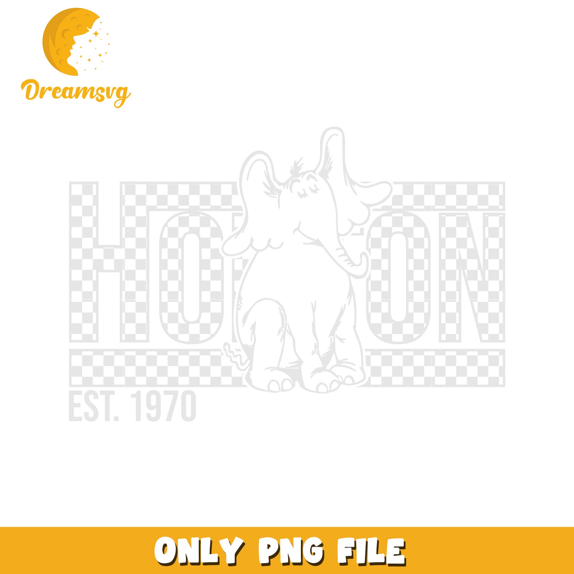 Horton Elephant PNG Design 1970