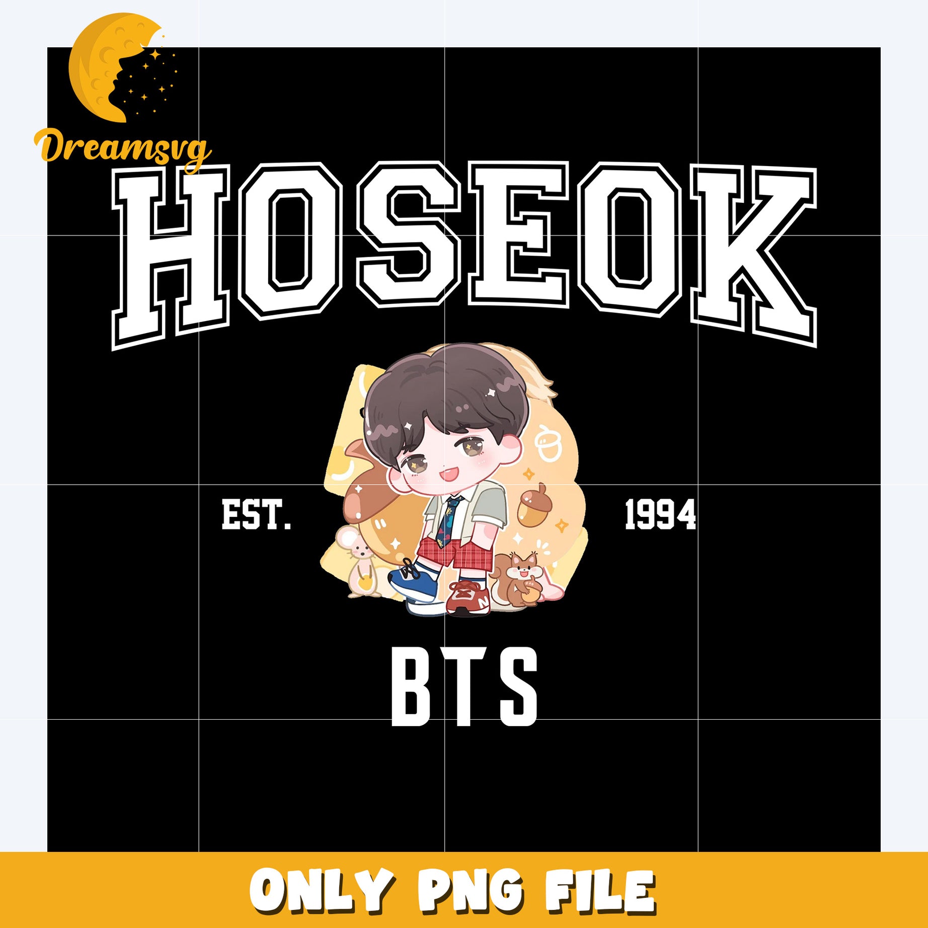 Hoseok bts white letter png, bangtan boys png, bts members mascots​ png