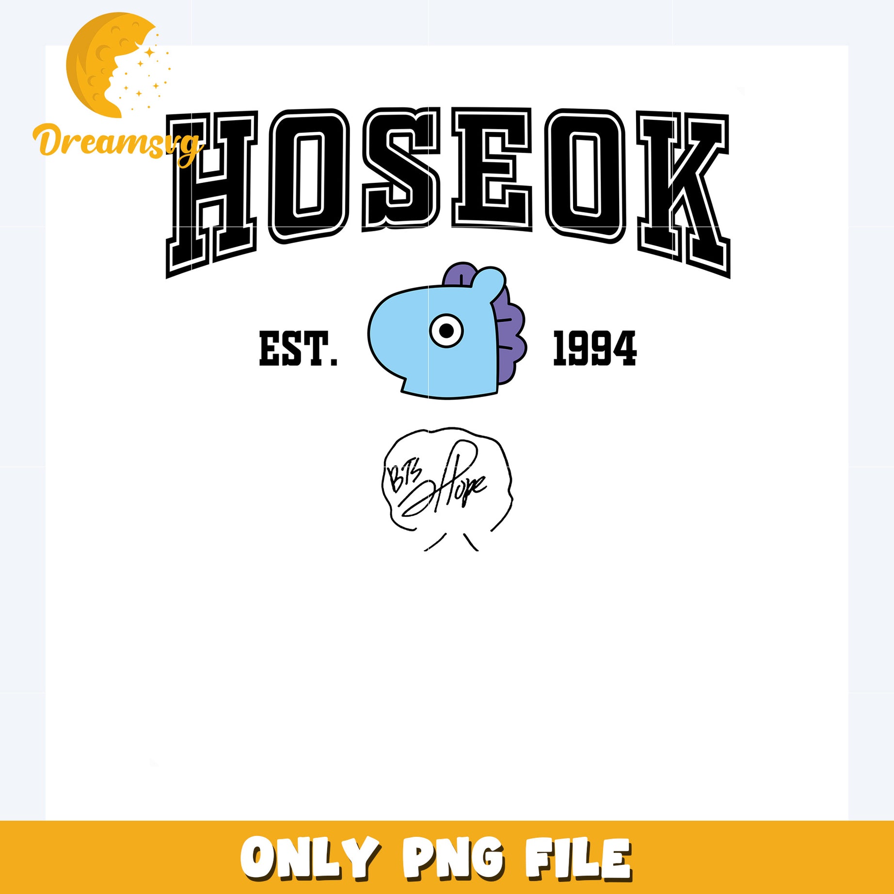 Ho seok est 1994 png, bts bt21 png, kpop band mascot png