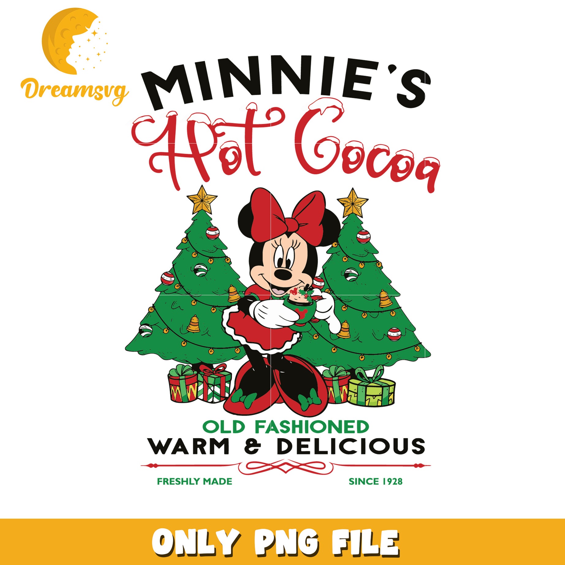Hot cocoa minnei png, disney characters png, spirit christmas png