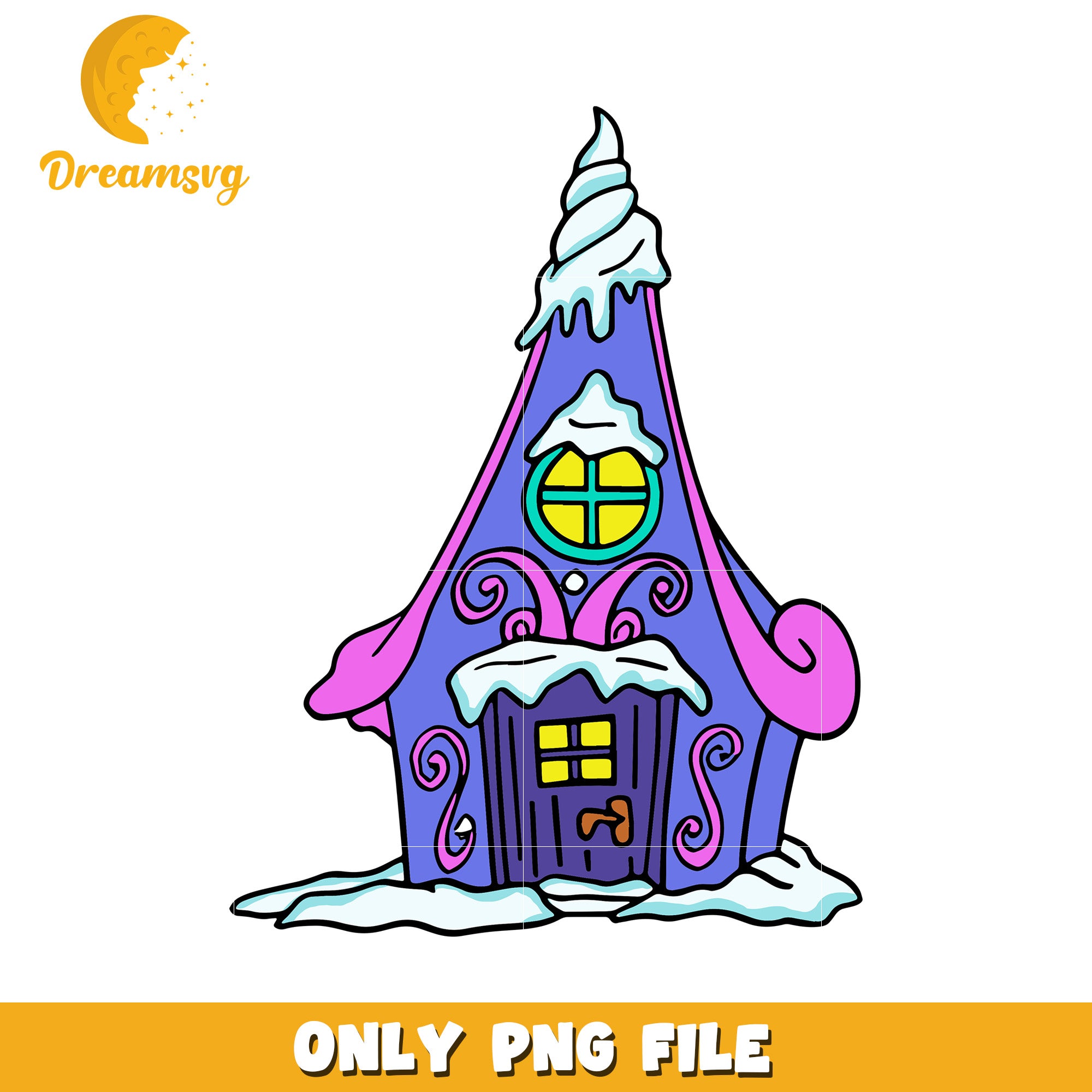 House full of snow png, grinches png, christmas movies​ png