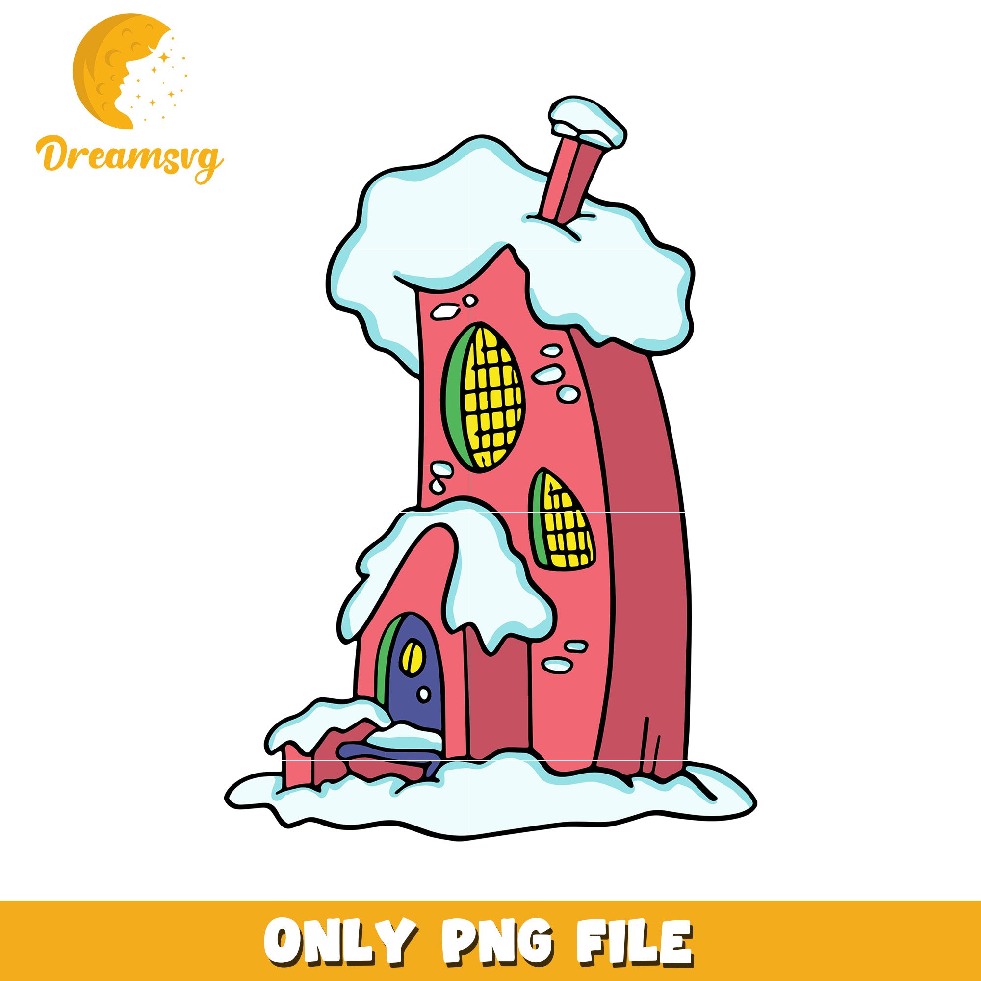 House in the winter png, christmas movies png, grinches​ png
