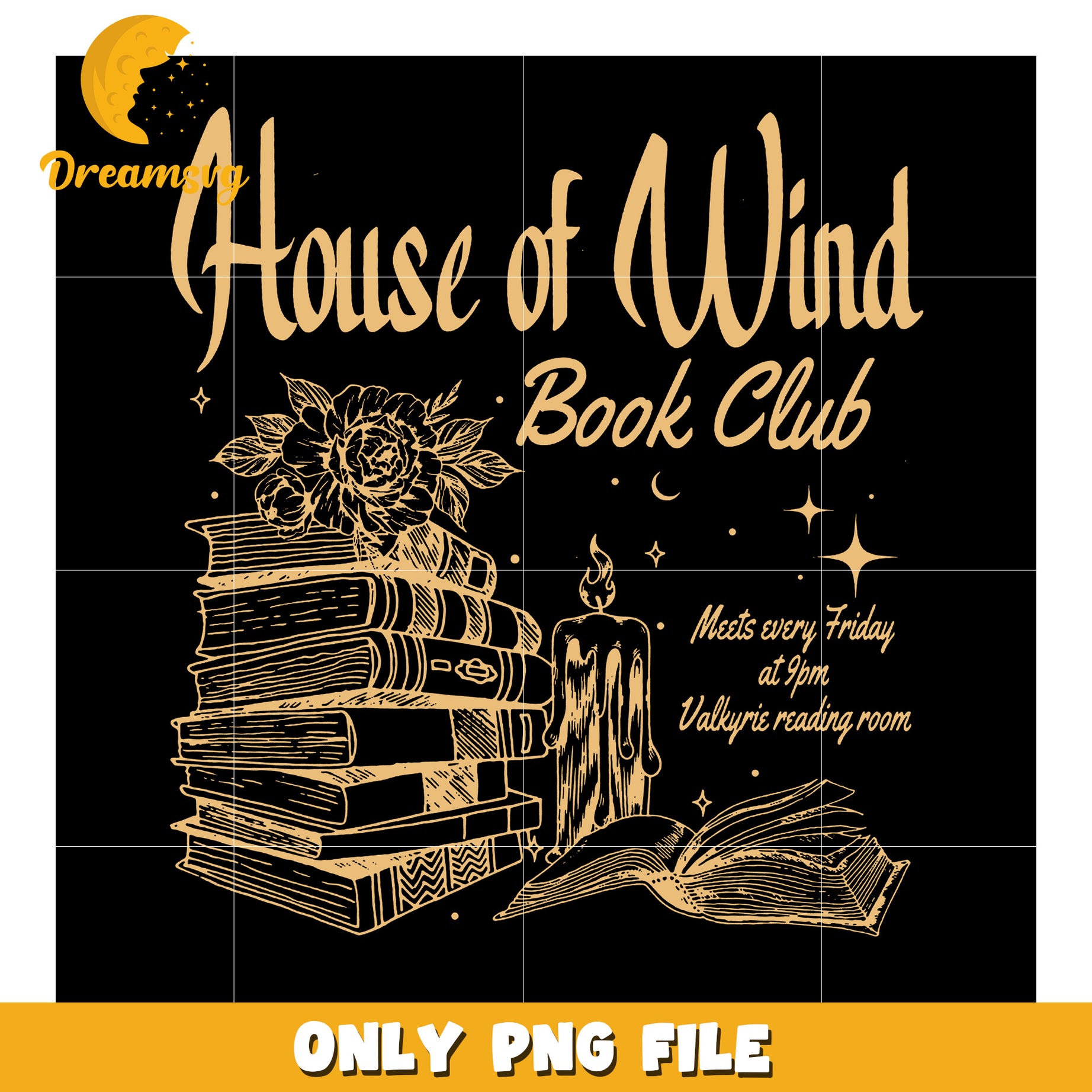 House of wind png, velaris library design png, book club png
