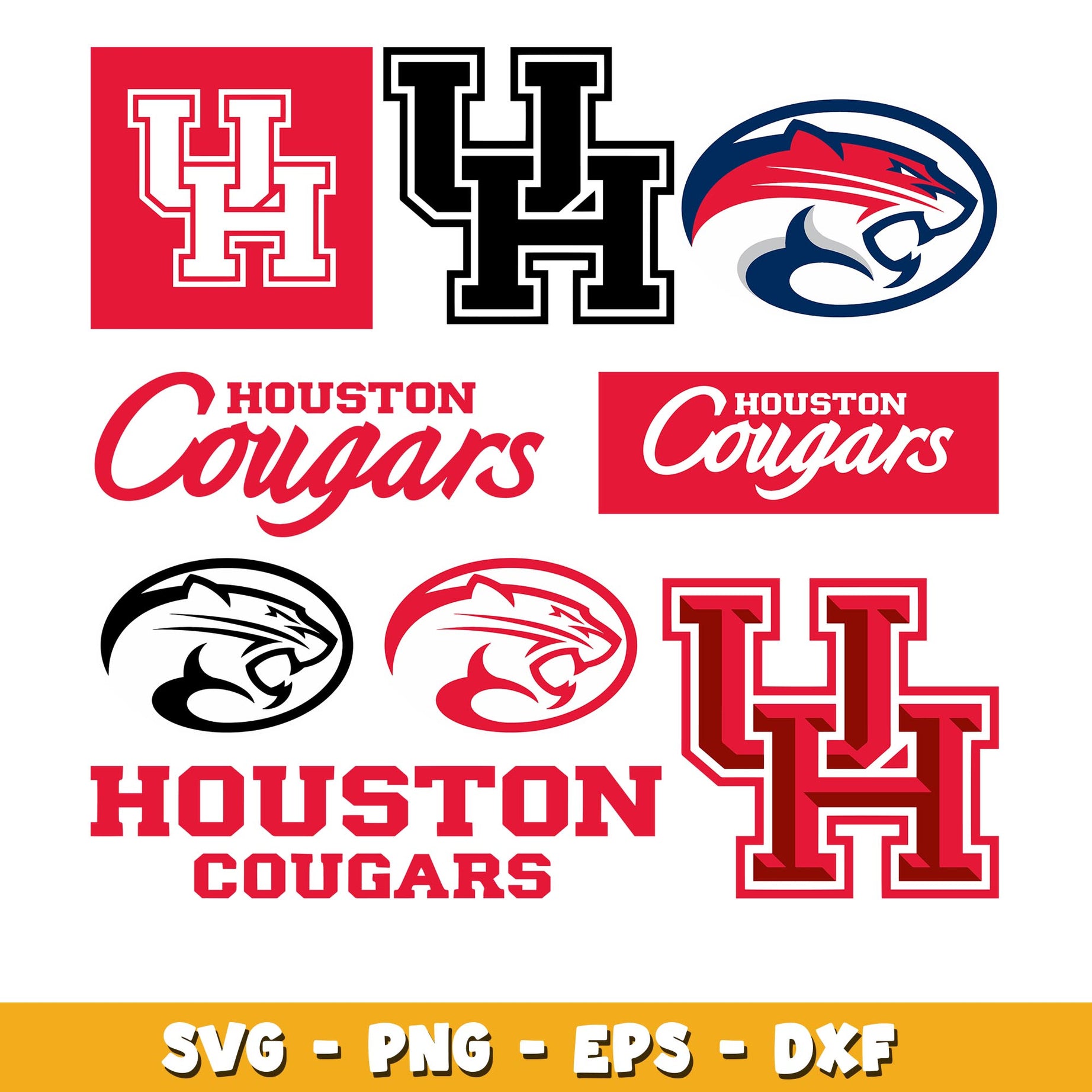 Houston Cougars Bundle svg, Houston Cougars logo svg, ncaa svg 