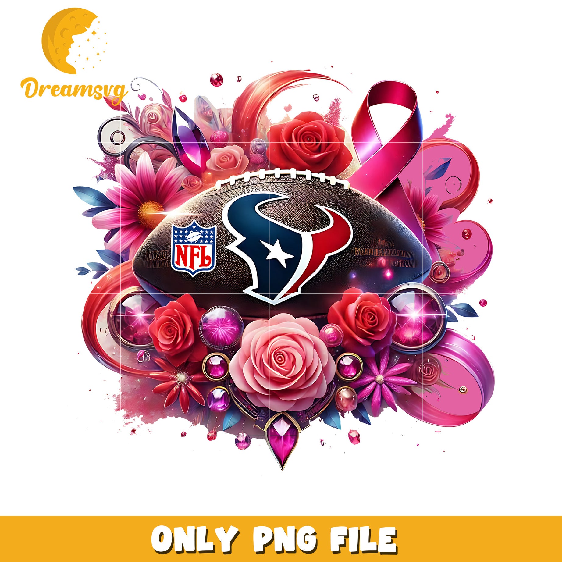 Houston texans flowers png, nfl football png, nfl playoffs png