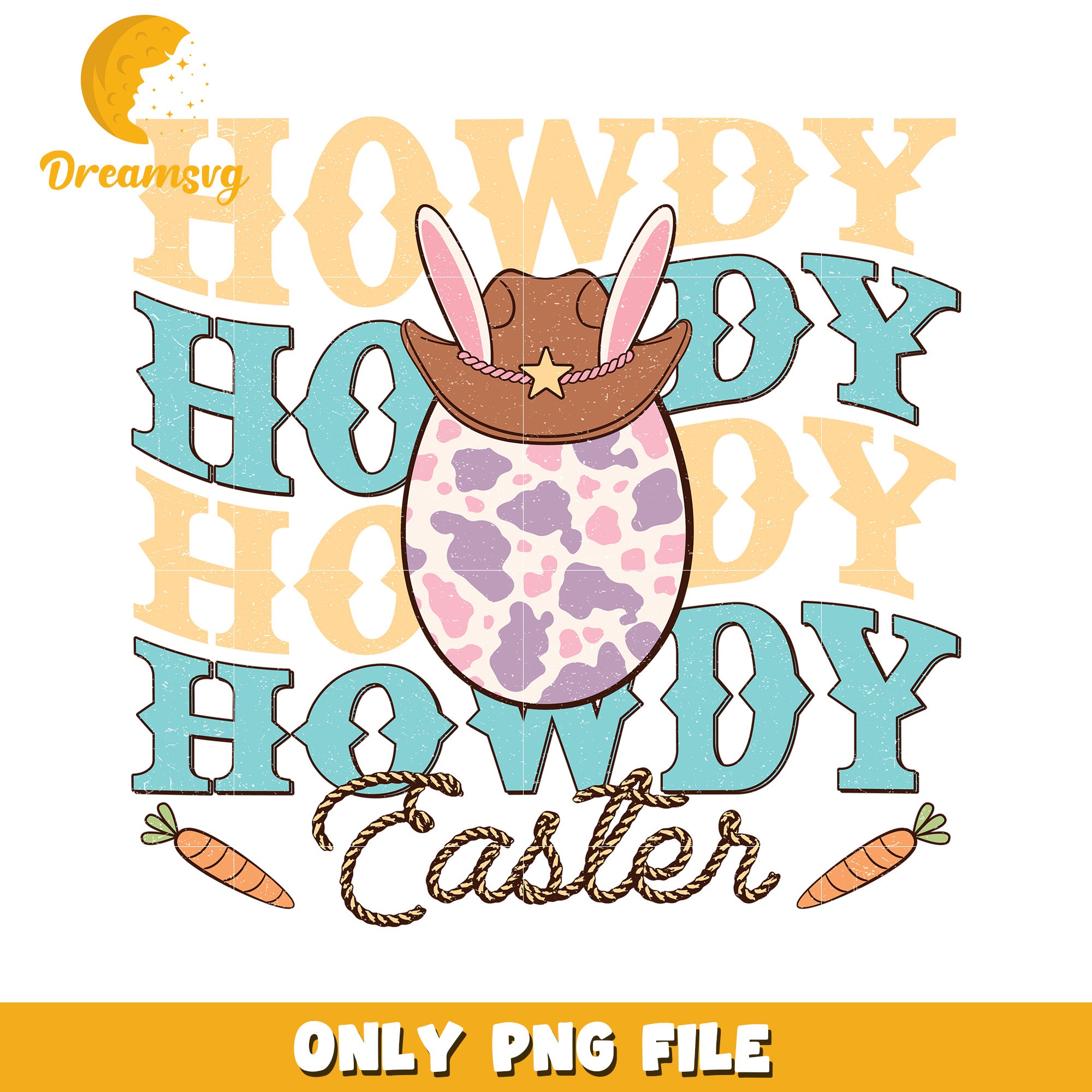 Howdy Easter Cowboy Egg PNG Design for Spring Festivities