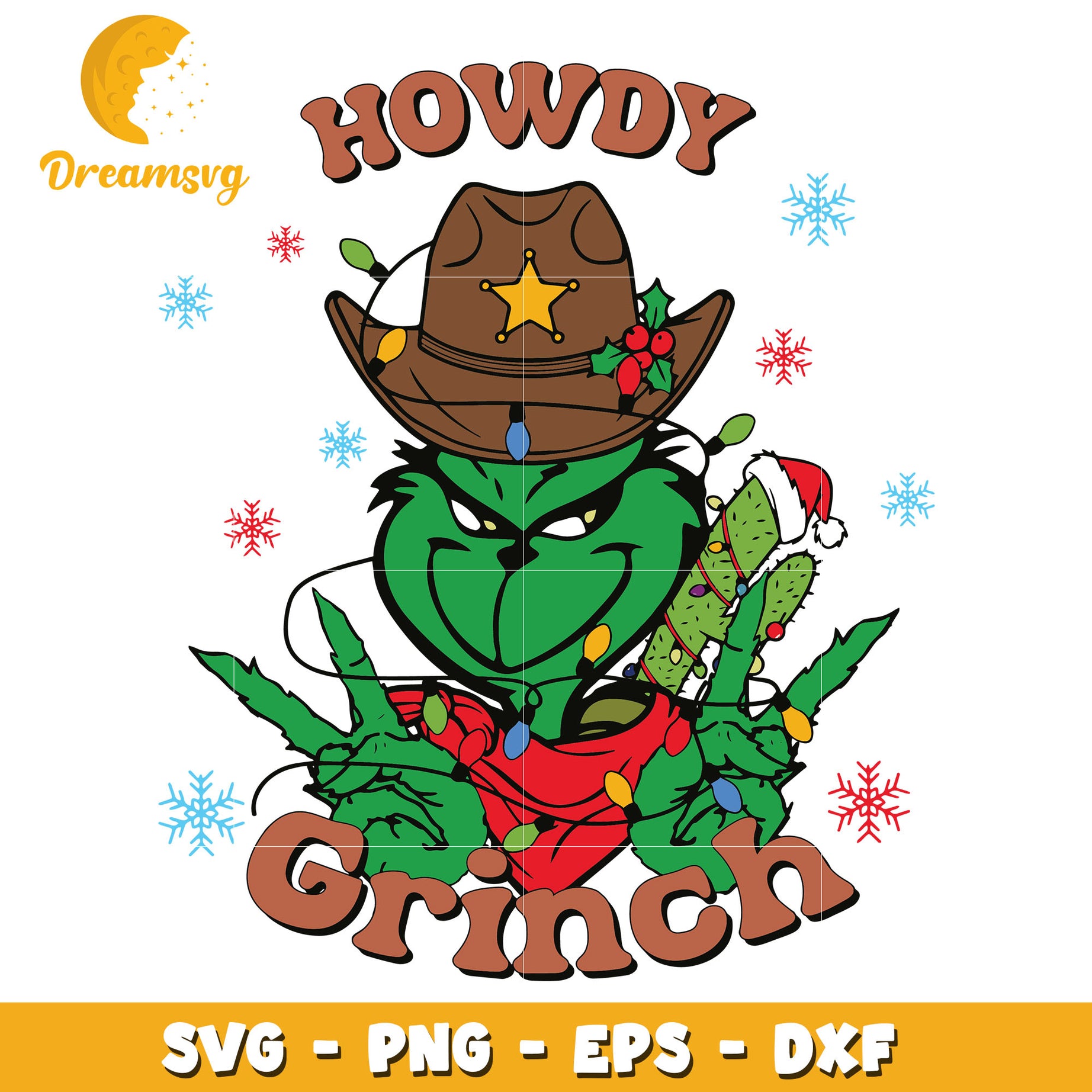 Howdy Grinch Cowboy svg, Grinch cosplay cowboy svg, Christmas svg