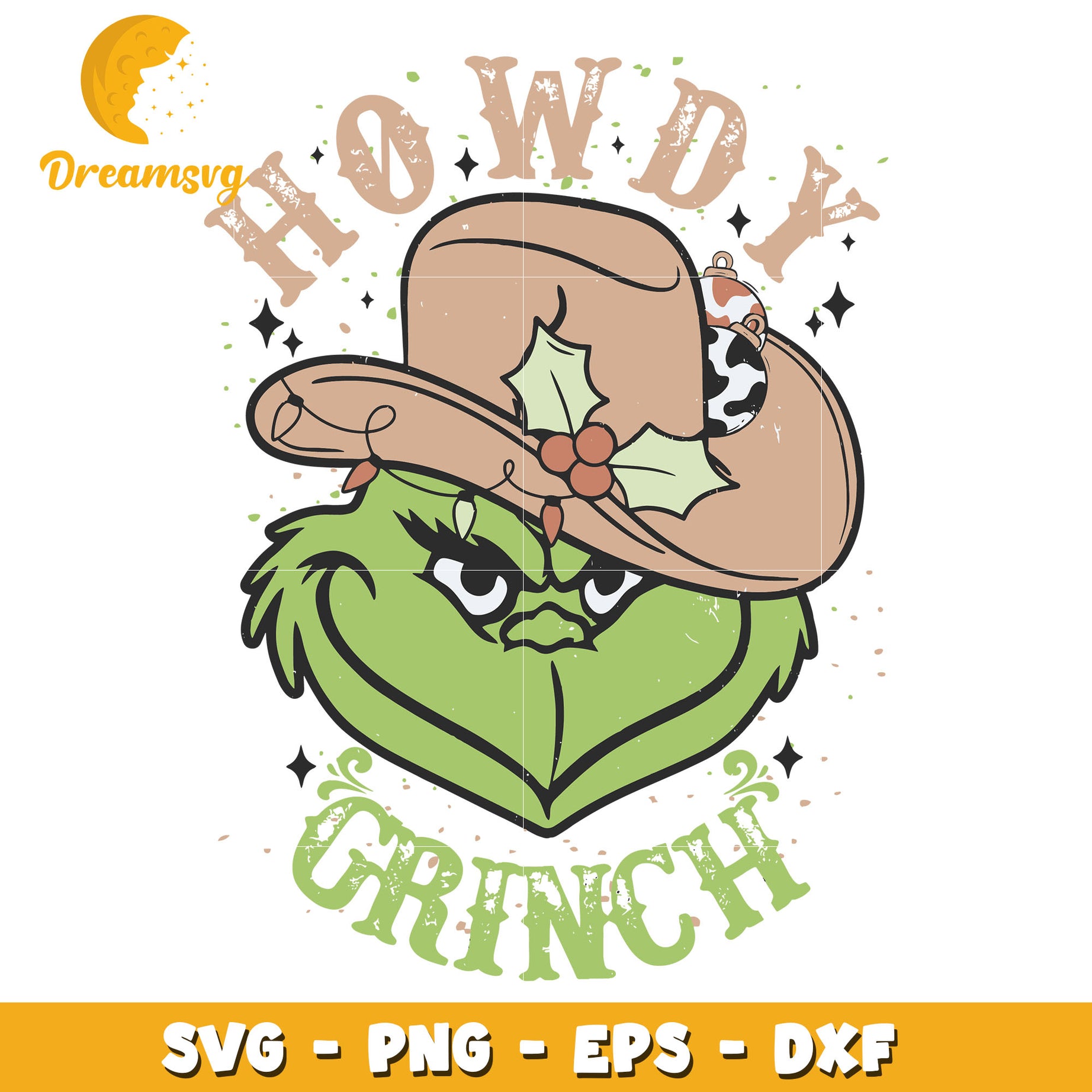 Howdy Grinch pink cowboy svg, Christmas retro svg, christmas svg