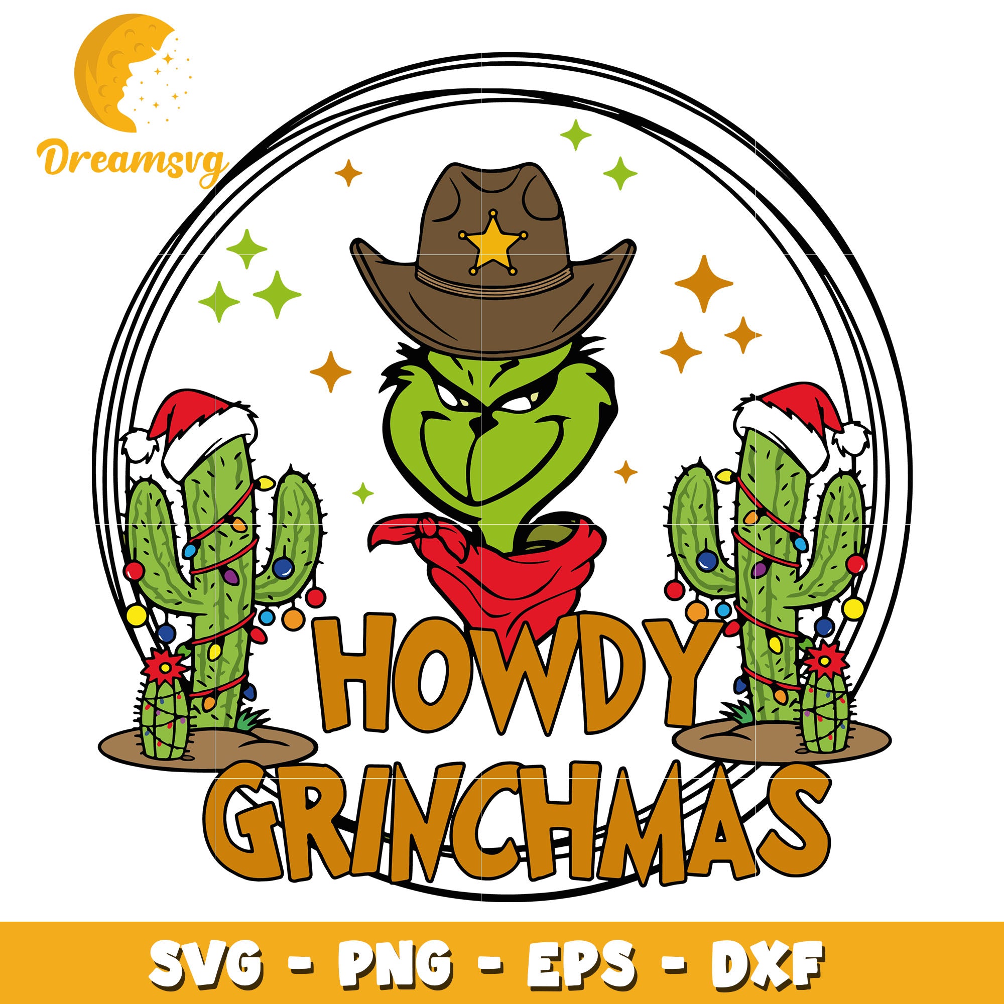 Howdy Grinch vintage cowboy svg, Christmas retro svg, christmas svg