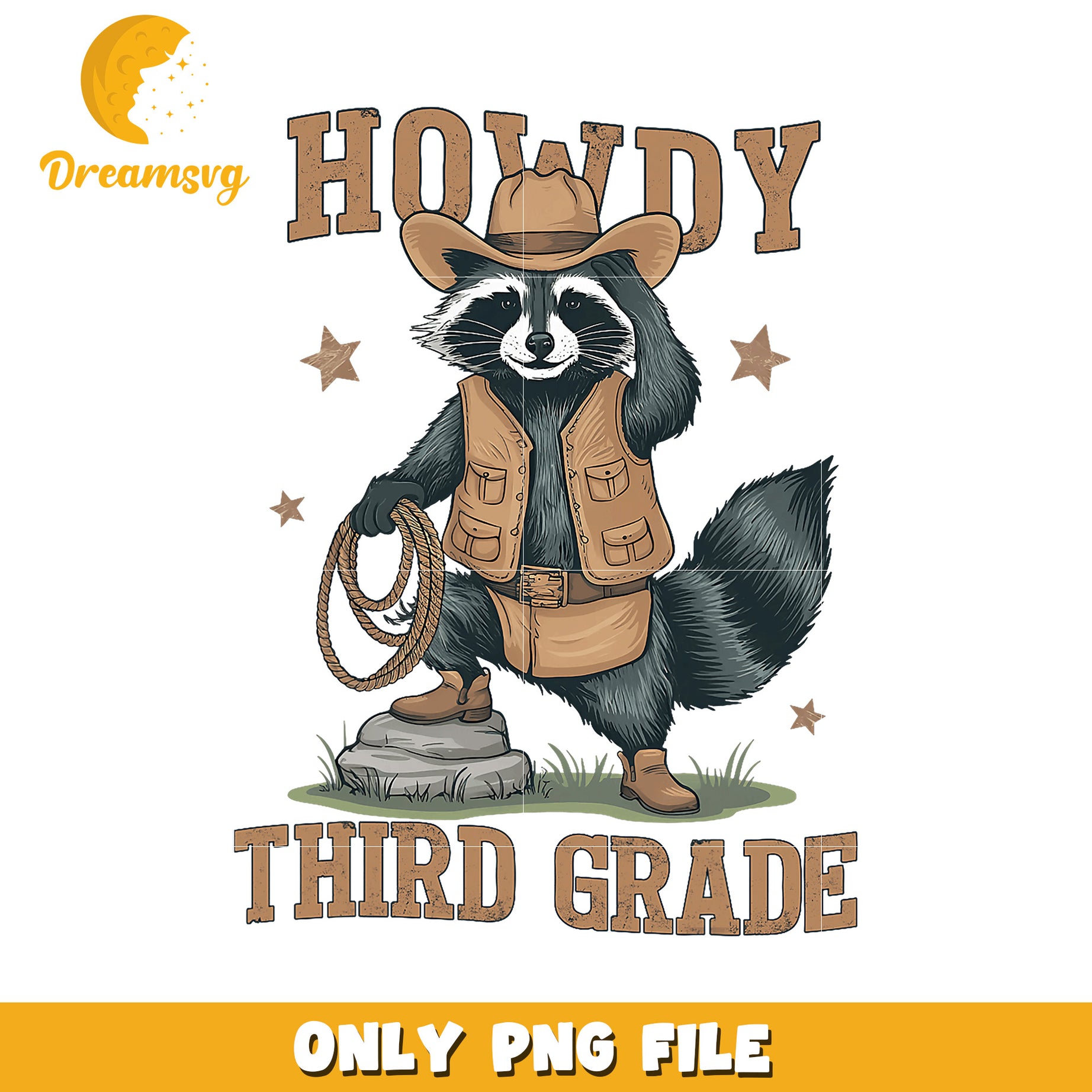 Howdy Raccoon 3rd Grade PNG