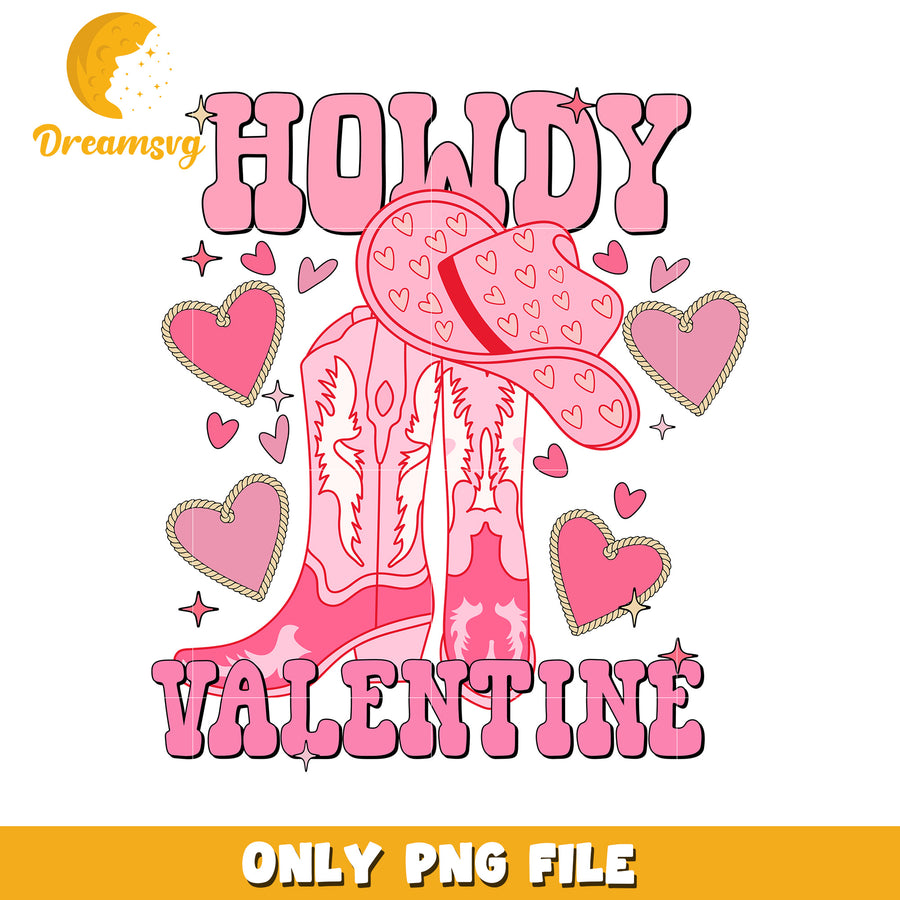 Howdy Valentine Cowgirl PNG
