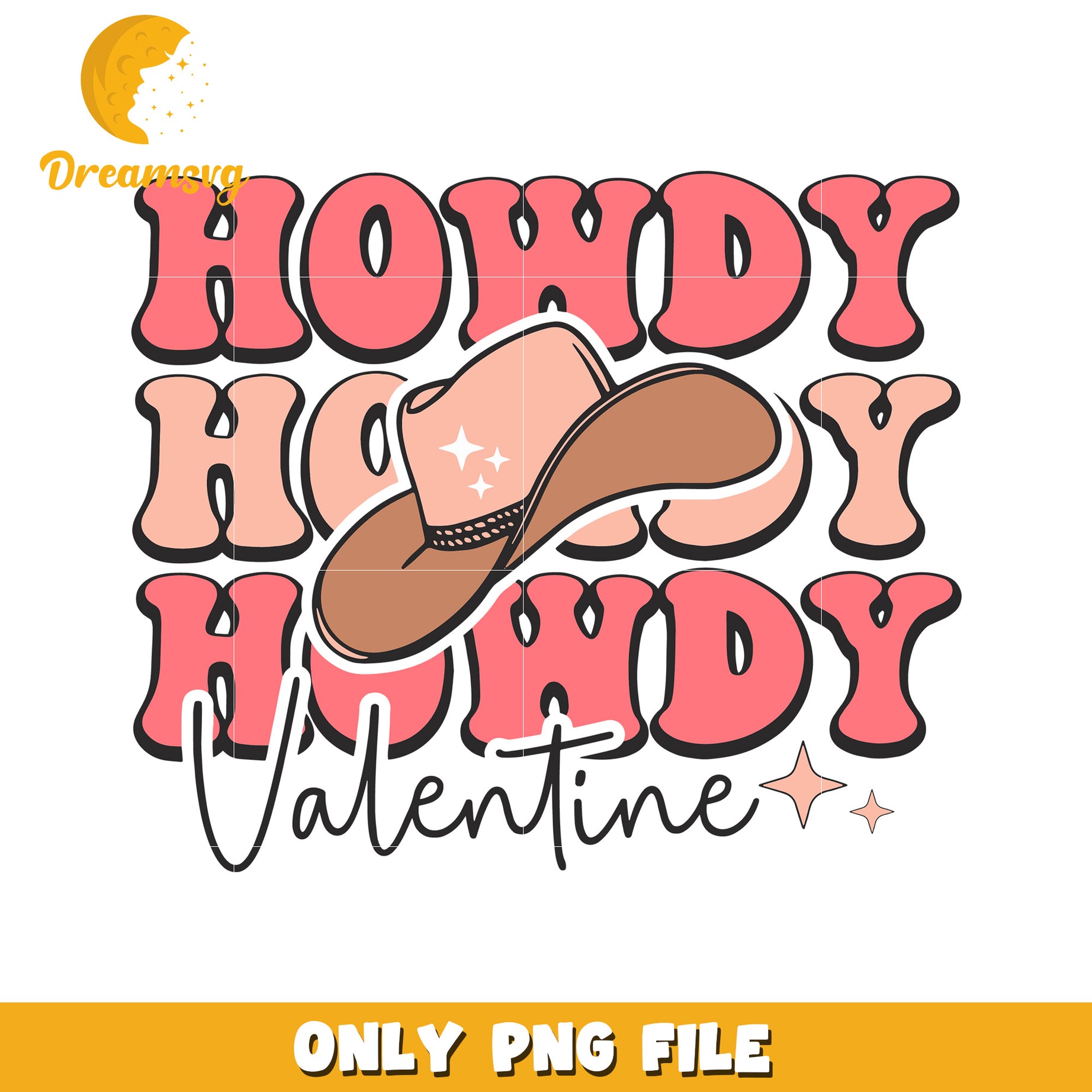 Howdy Valentine Cowgirl PNG