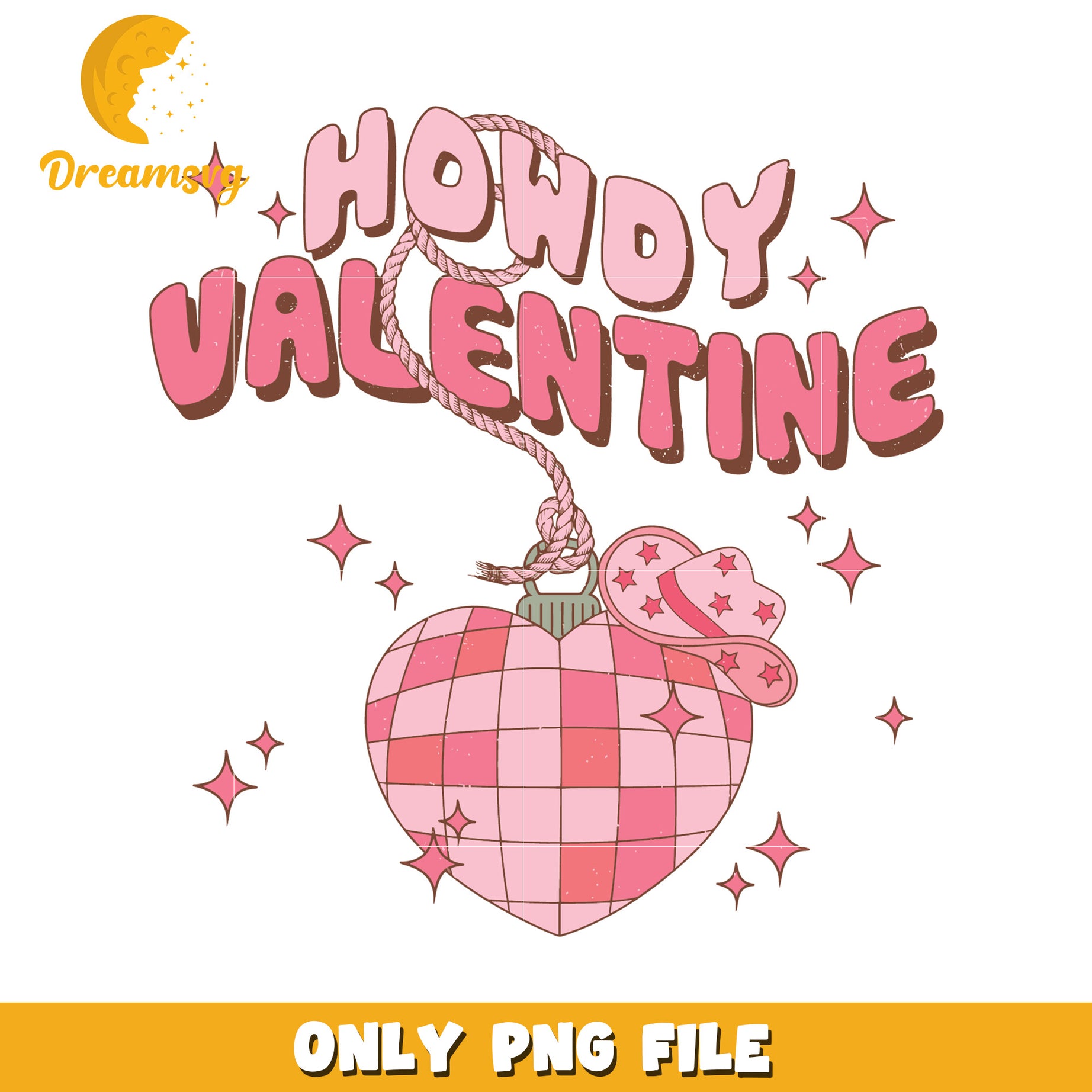 Howdy Valentine Heart PNG Cute Valentine Design