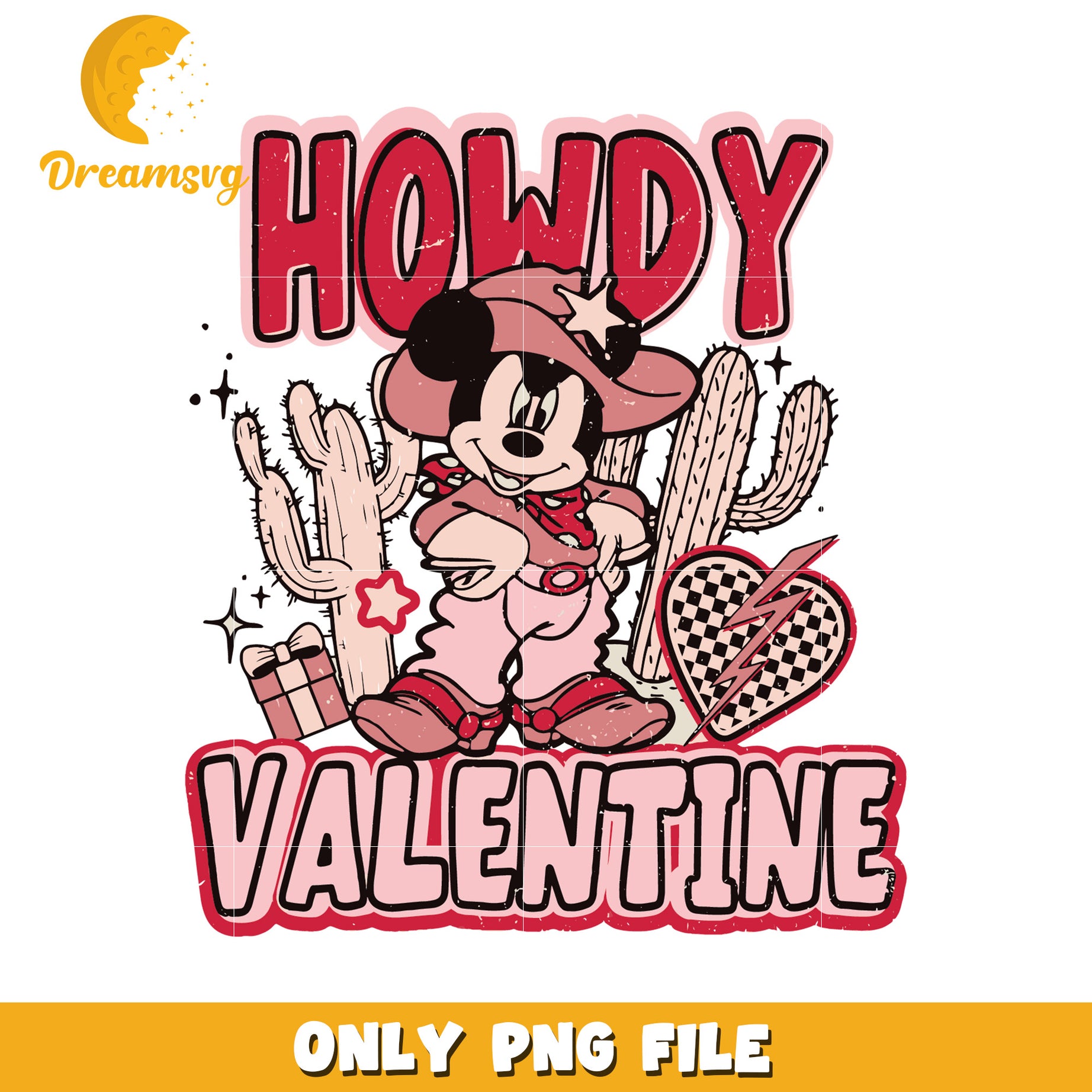 Howdy Valentine Mickey PNG