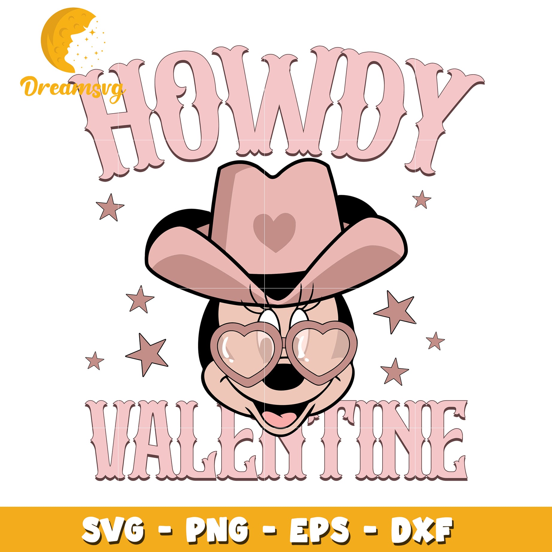 Howdy Valentine Minnie SVG PNG EPS DXF