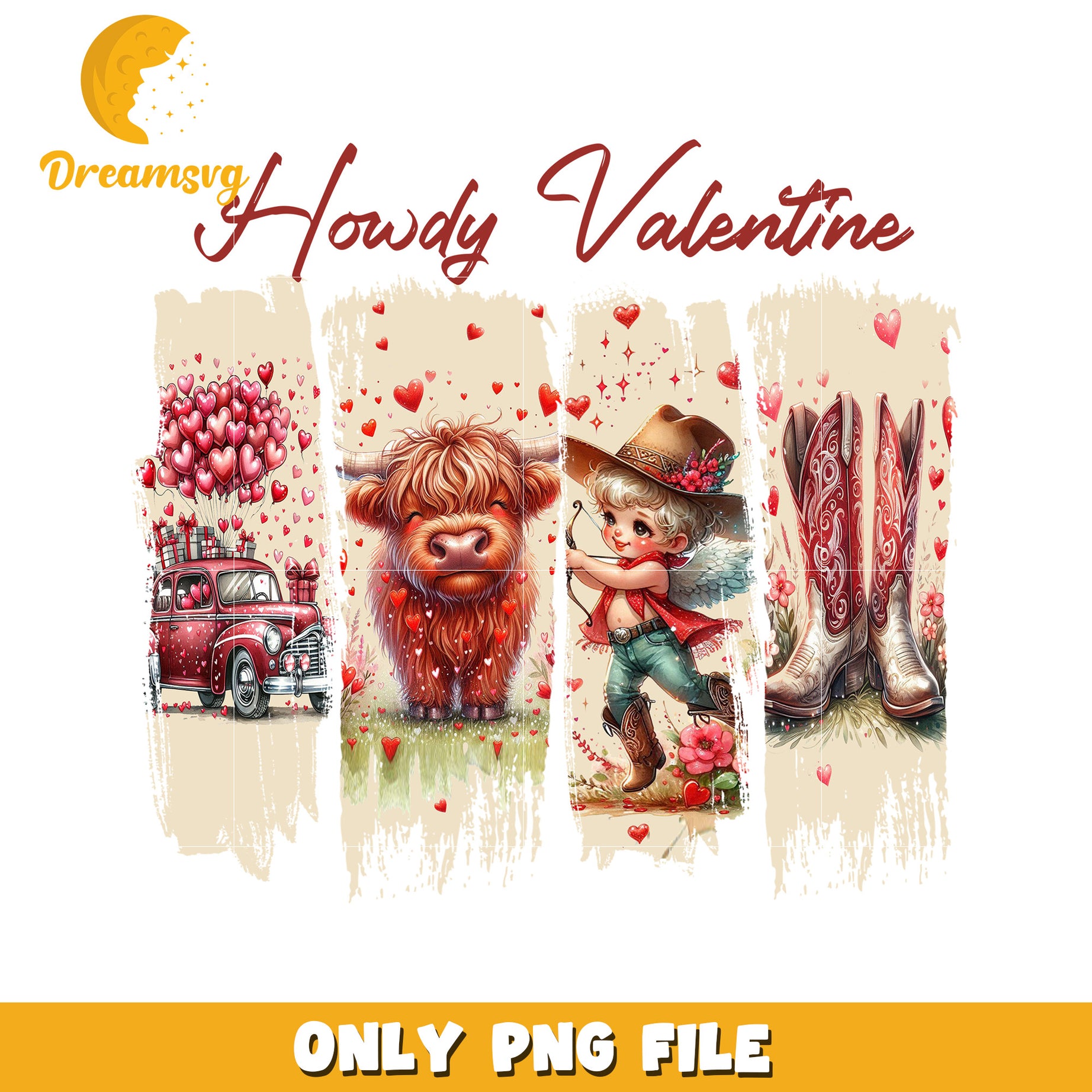 Howdy Valentine PNG Design