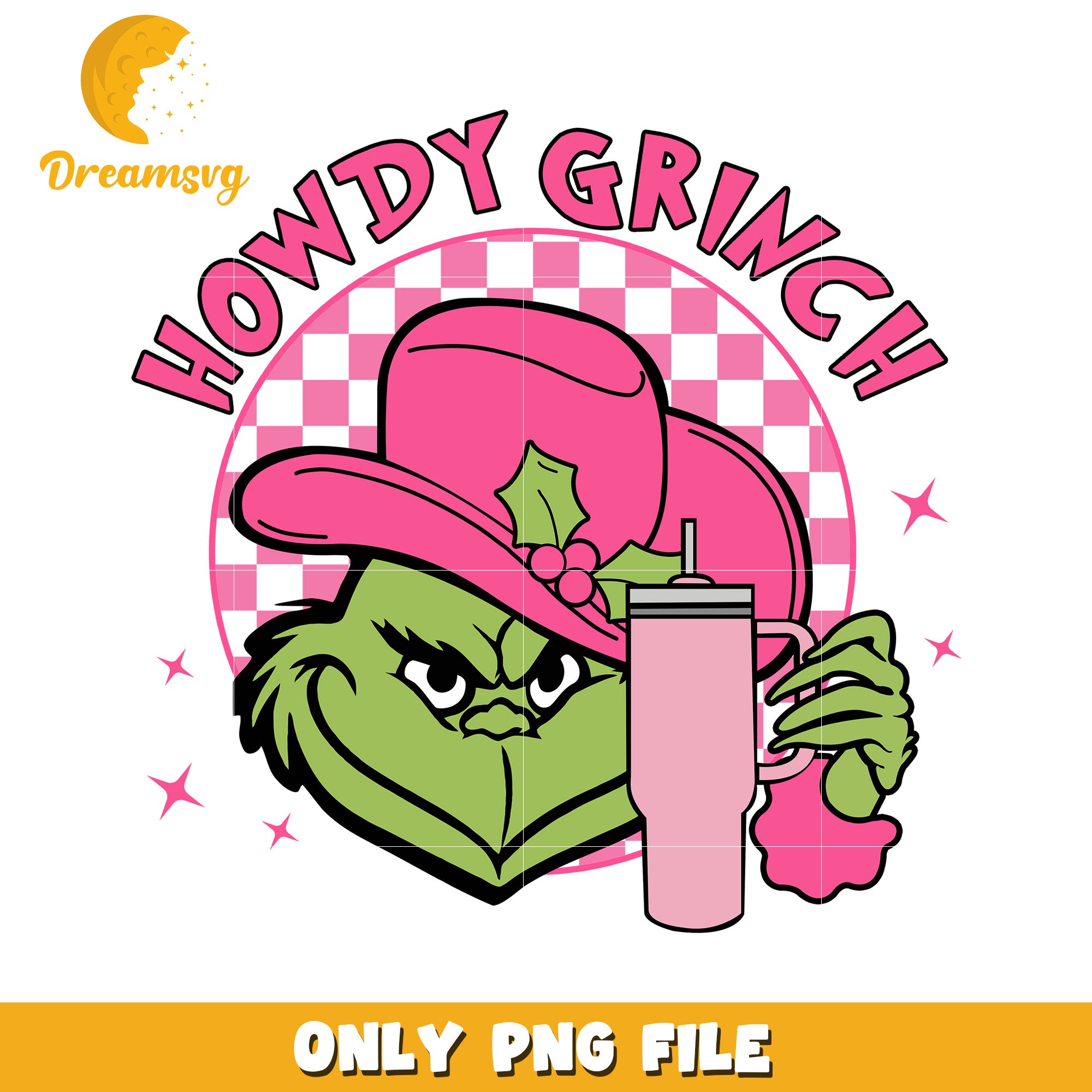 Howdy grinch design png, grinch happy png, merry christmas png