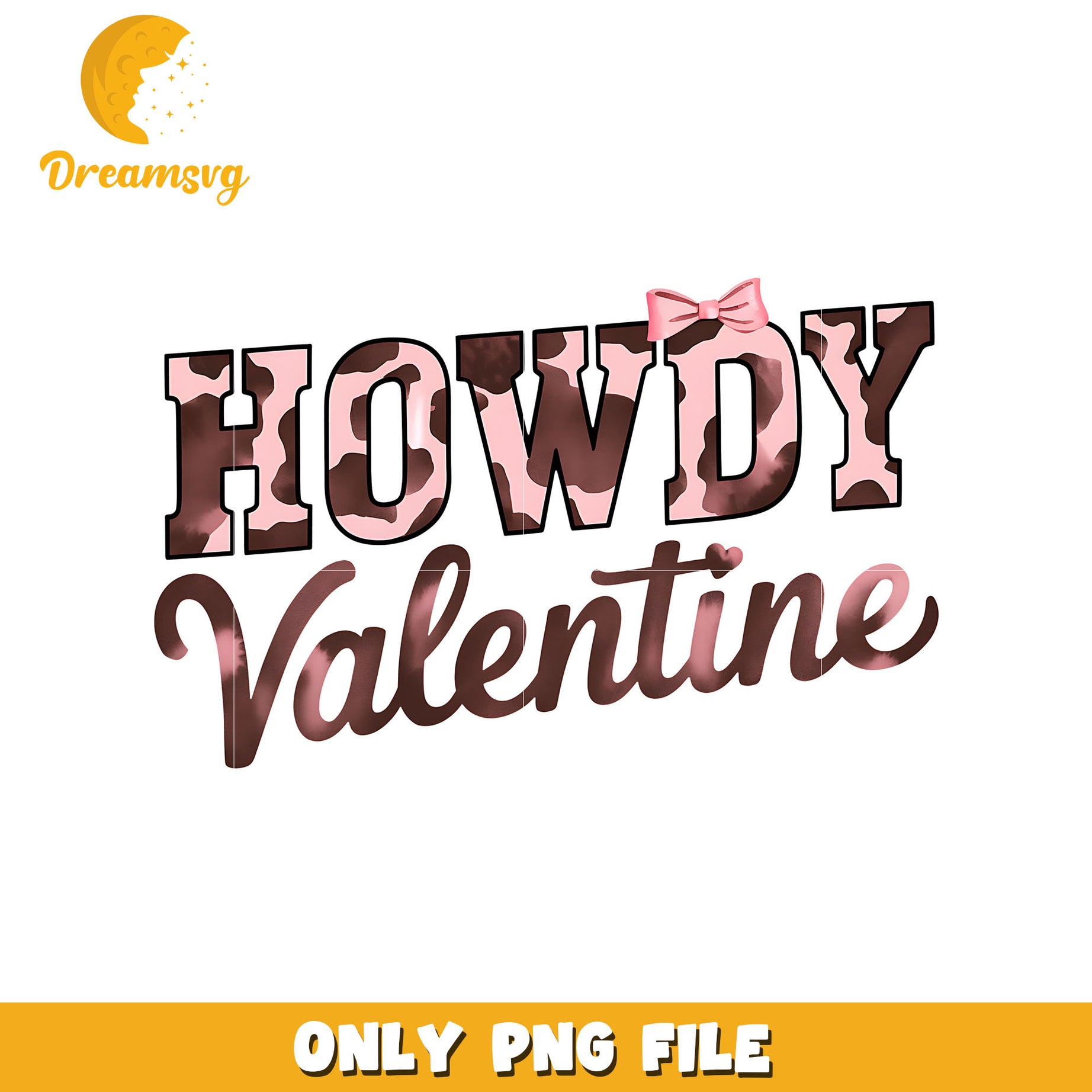 Howdy valentine cow font design png, Howdy valentine png, font png