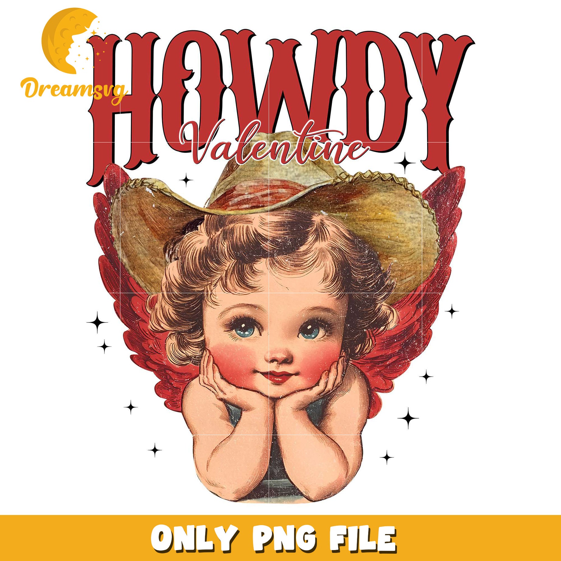 Howdy valentine western cupid png, cute cupid png, valentine png