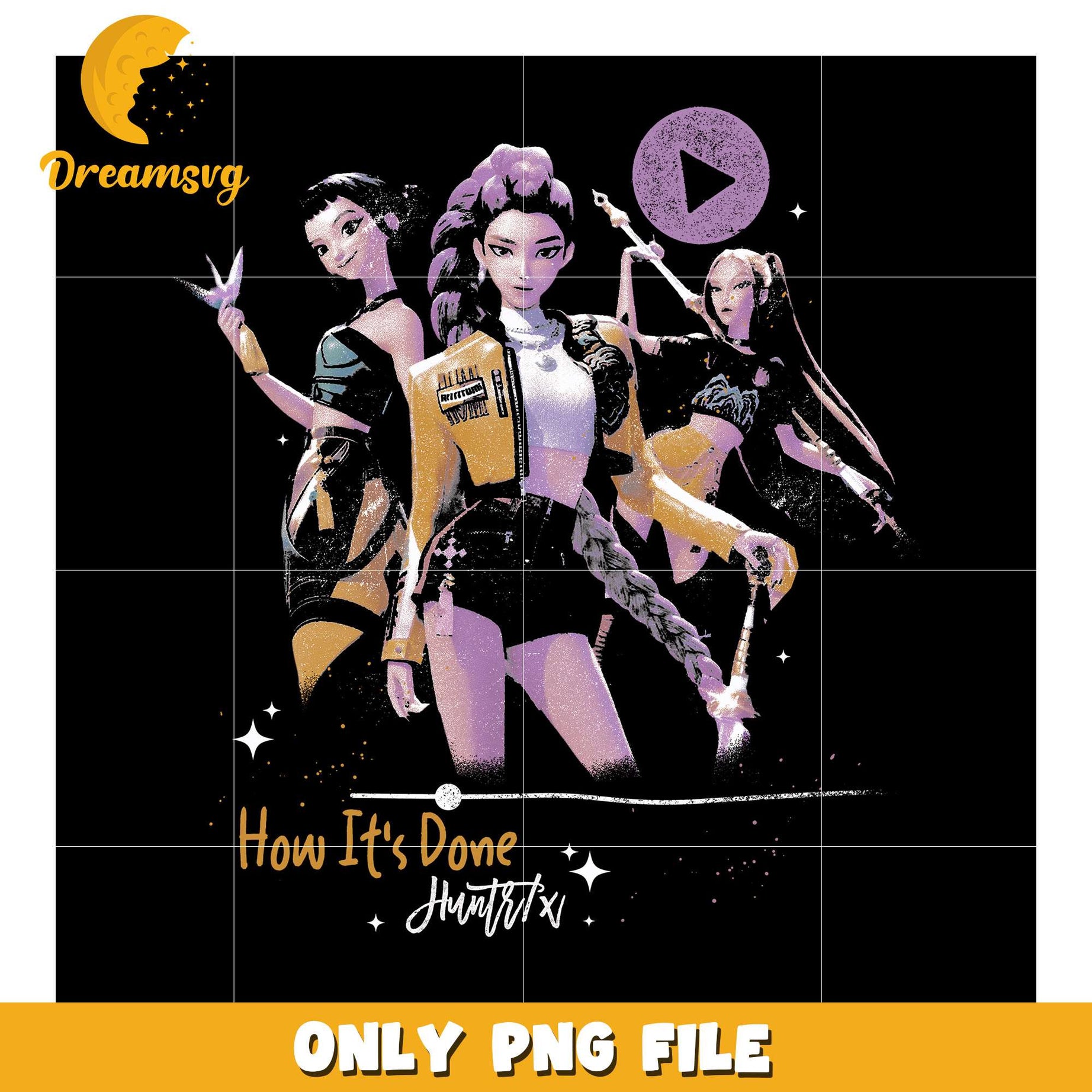 How its done huntrix png, love fighter aesthetic png, kpop hero png