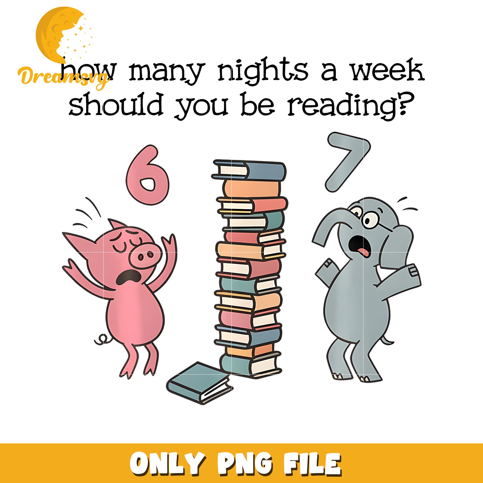 How many night a week png, funny animal png, trending quotes png